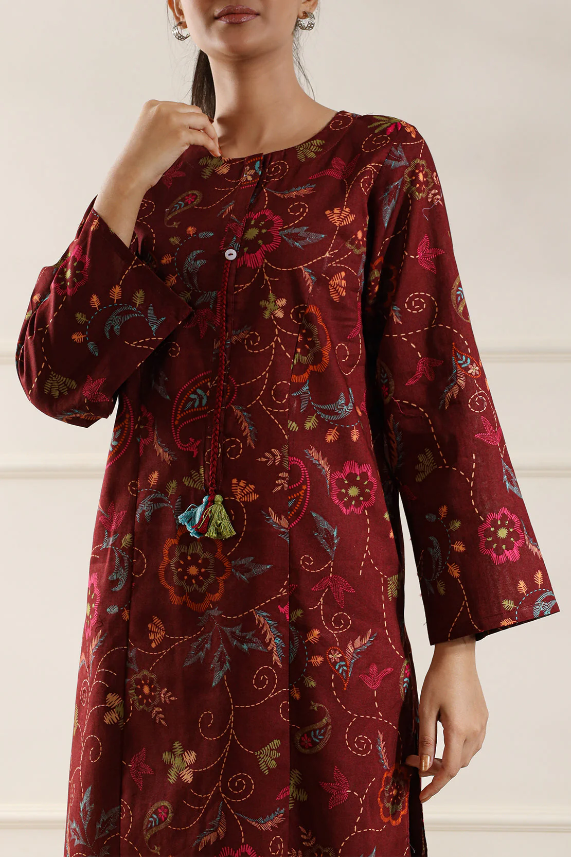Printed Lawn Stitched 2 Piece (Shirt/Trouser) - Image 6