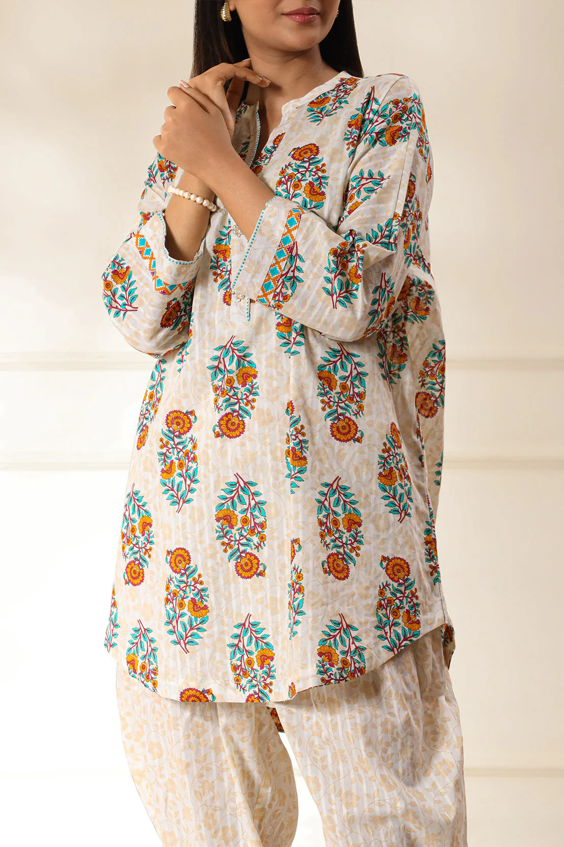 Printed Lawn Stitched 2 Piece (Shirt/Trouser)