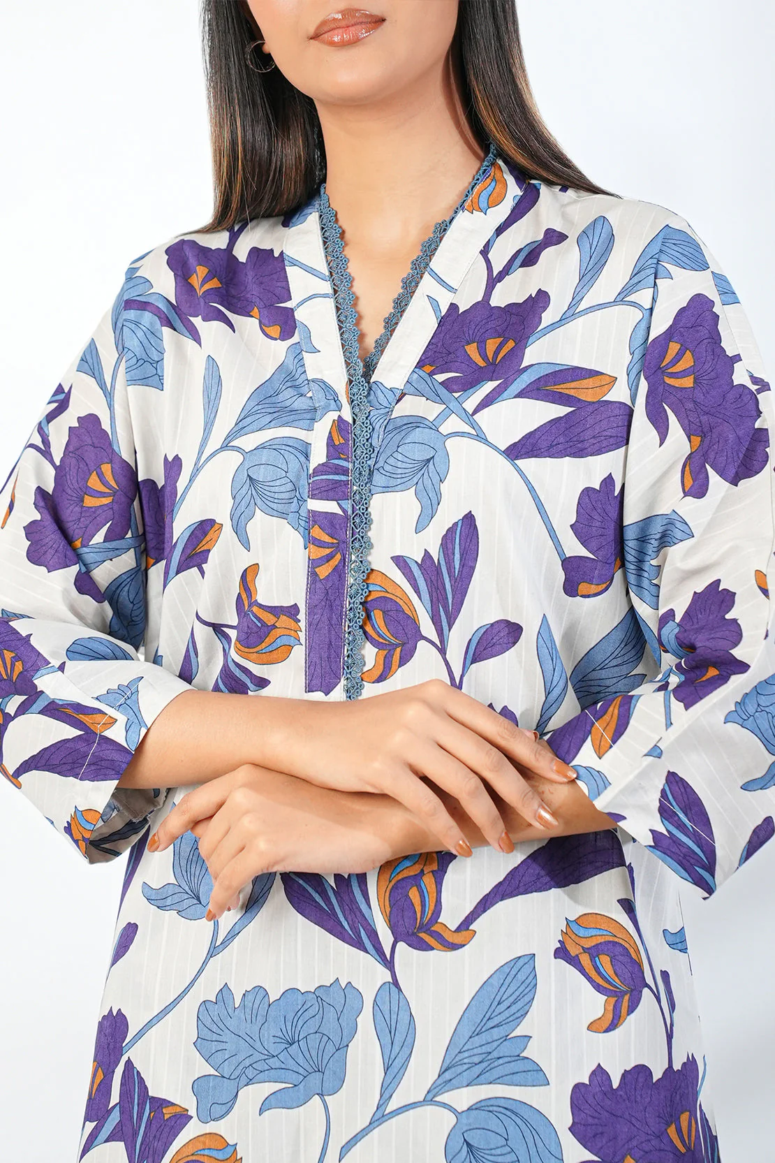 Printed Lawn Stitched 2 Piece (Shirt/Trouser)