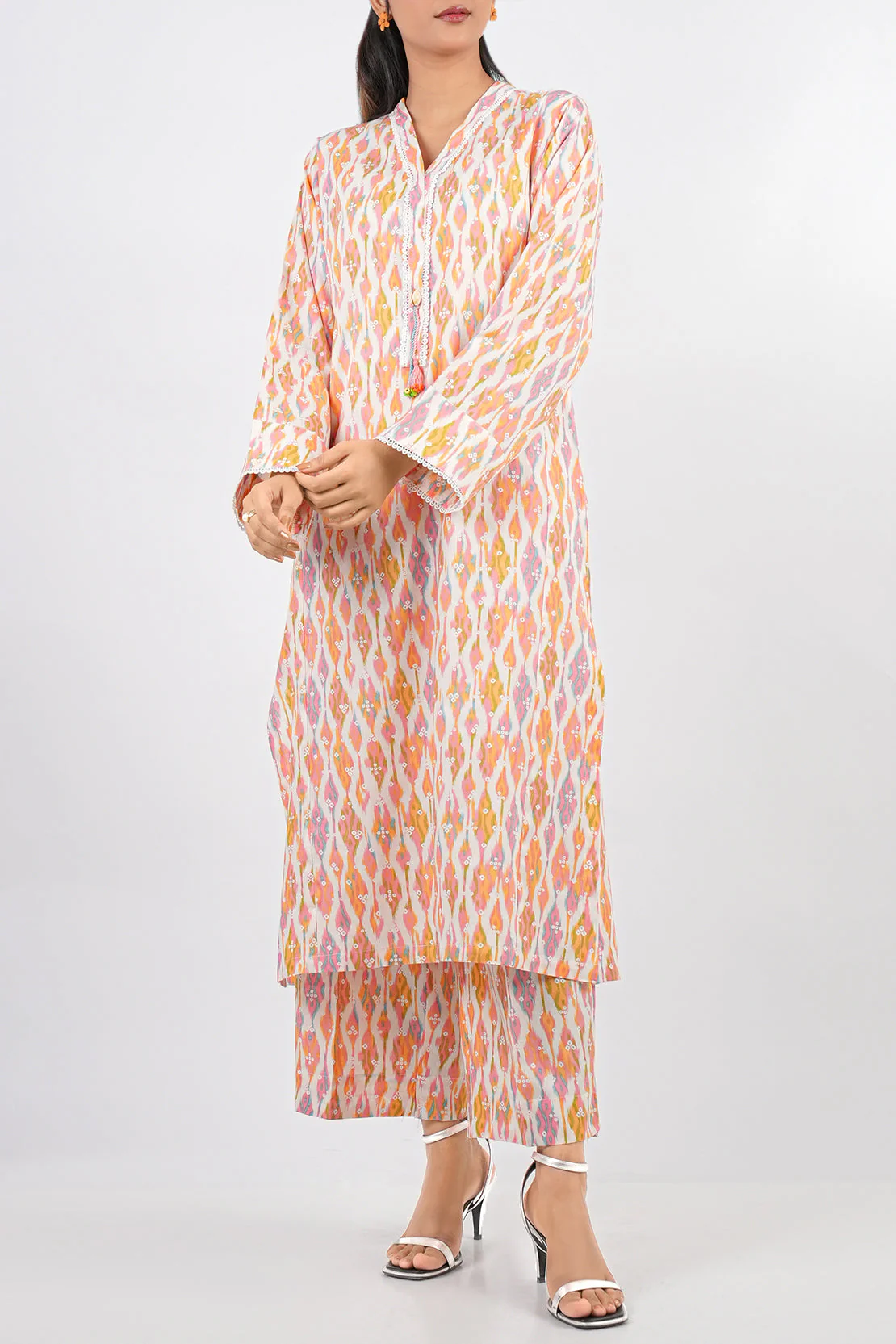 Printed Lawn Stitched 2 Piece (Shirt/Trouser) - Image 2