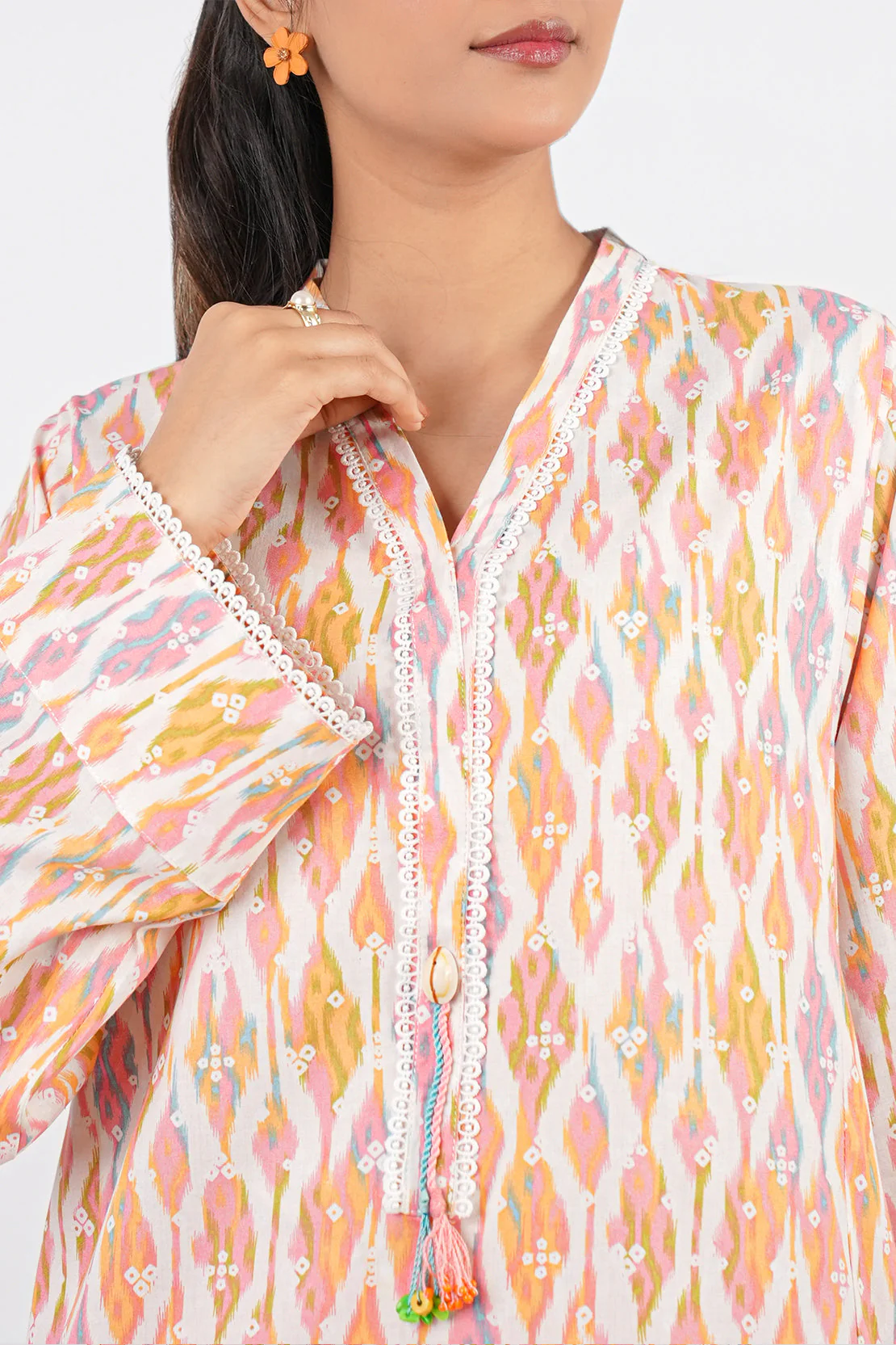 Printed Lawn Stitched 2 Piece (Shirt/Trouser) - Image 7