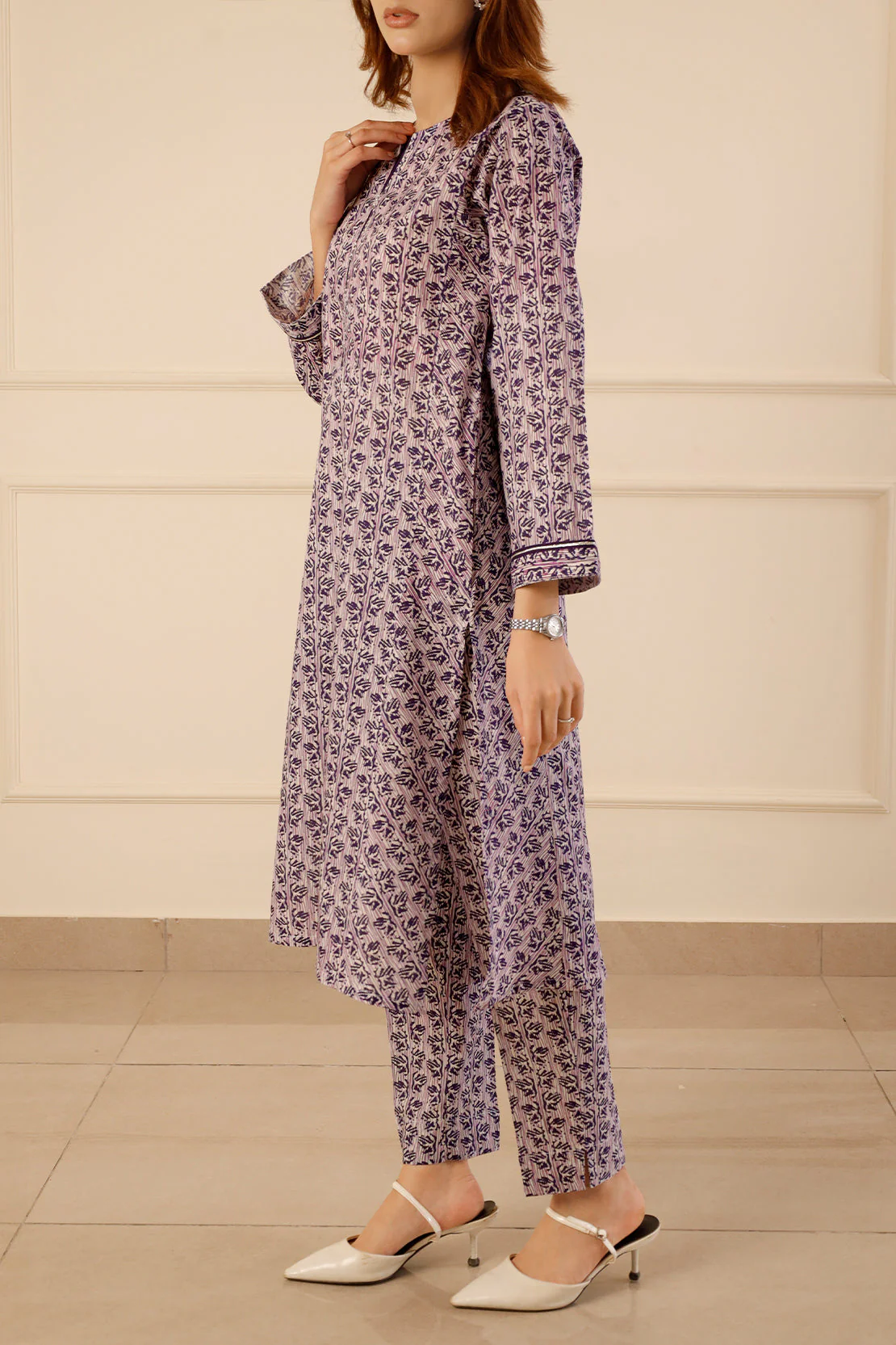Printed Lawn Stitched 2 Piece (Shirt/Trouser) - Image 2