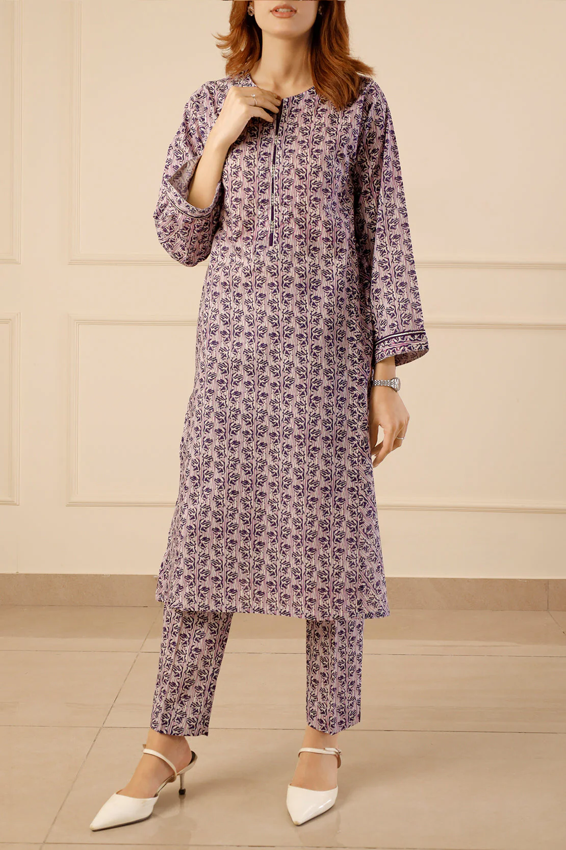 Printed Lawn Stitched 2 Piece (Shirt/Trouser) - Image 3
