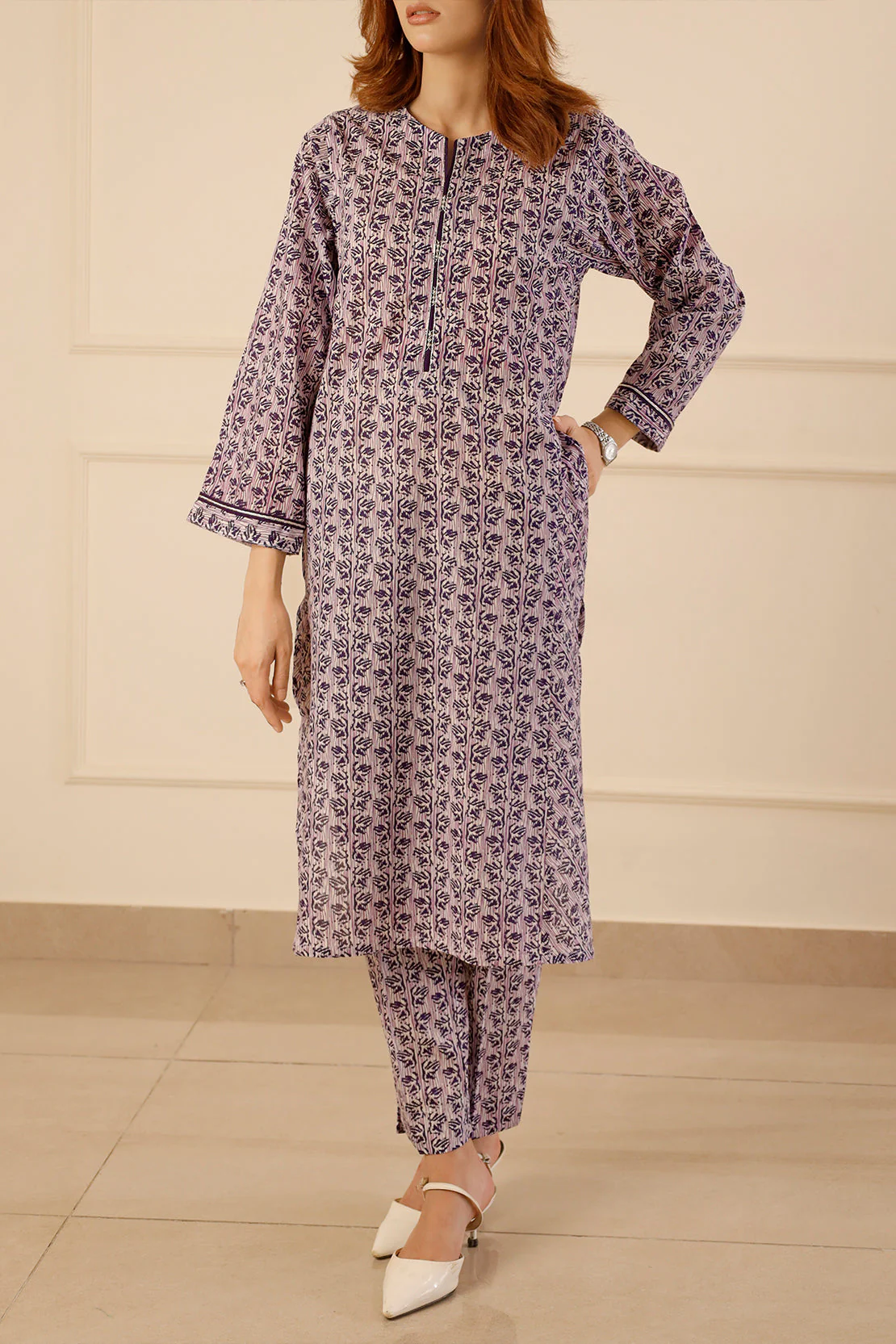 Printed Lawn Stitched 2 Piece (Shirt/Trouser) - Image 5