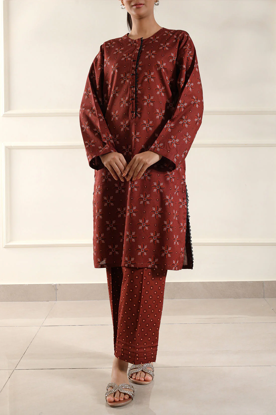 Printed Lawn Stitched 2 Piece (Shirt/Trouser) - Image 3