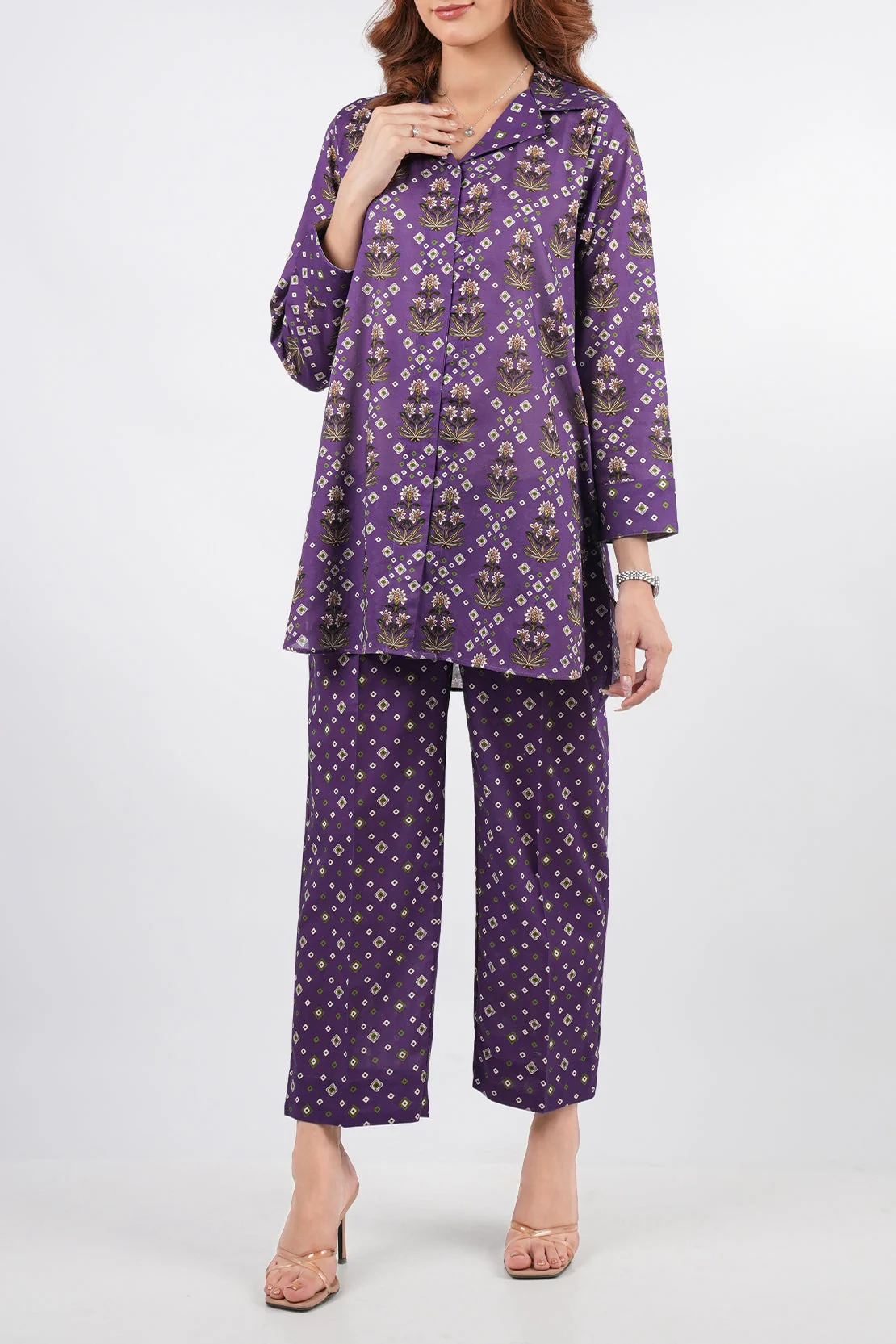 Printed Lawn Stitched 2 Piece (Shirt/Trouser) - Image 3