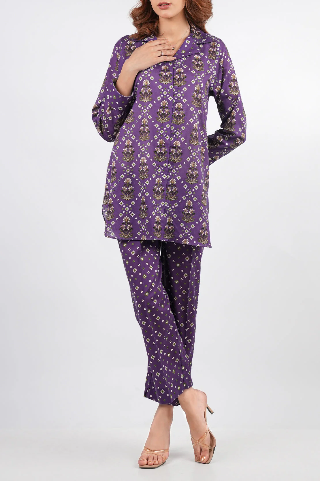 Printed Lawn Stitched 2 Piece (Shirt/Trouser) - Image 4