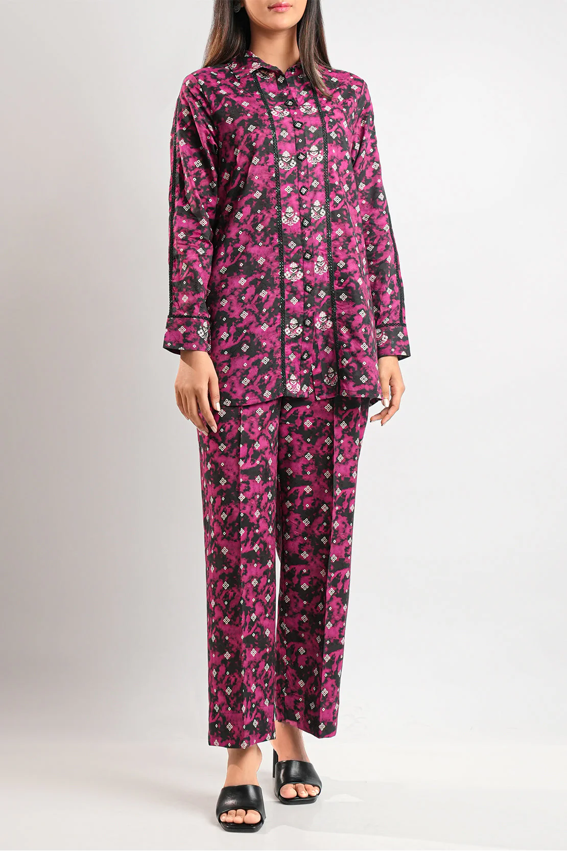 Printed Lawn Stitched 2 Piece (Shirt/Trouser) - Image 2