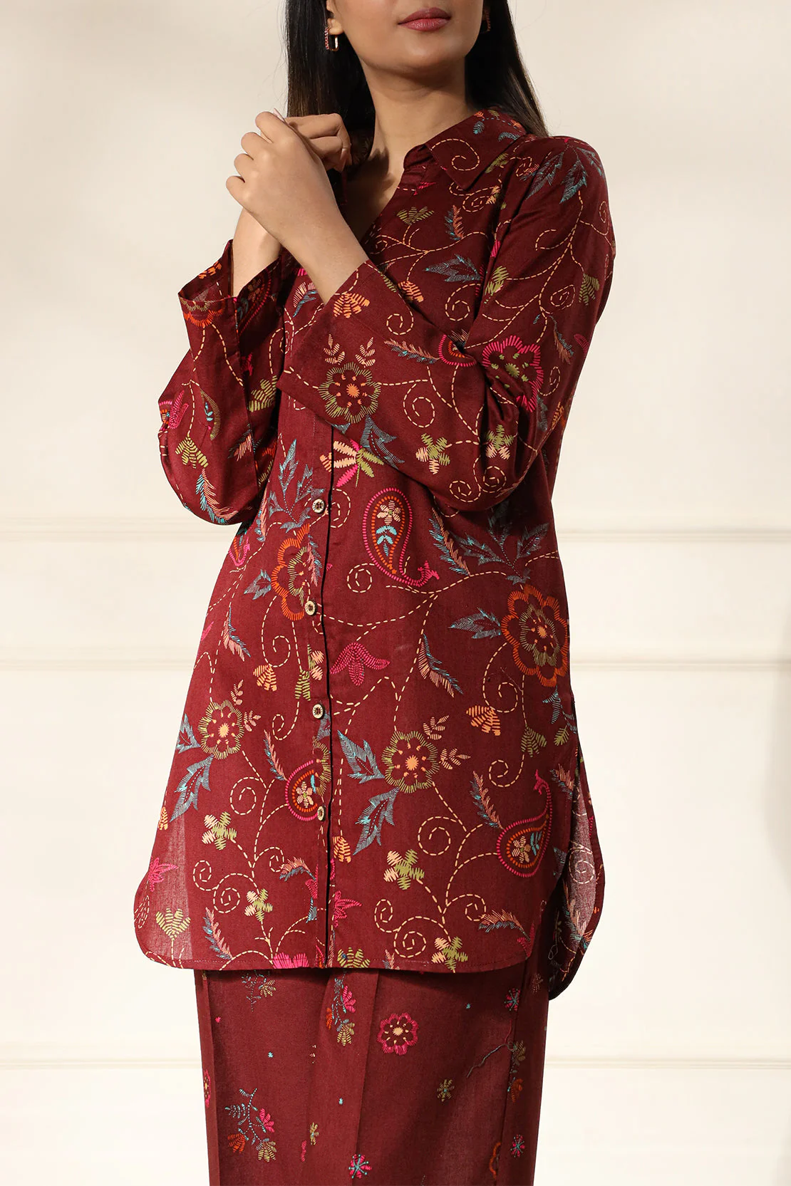 Printed Lawn Stitched 2 Piece (Shirt/Trouser)
