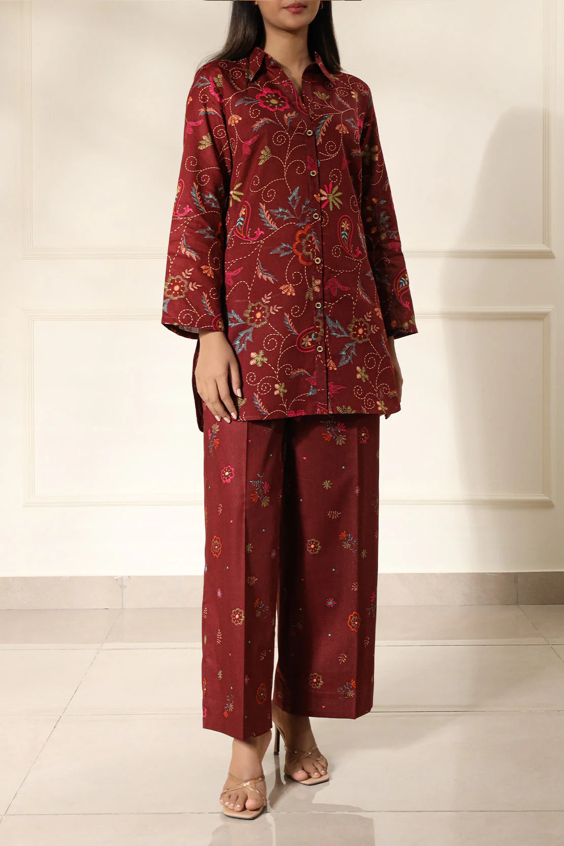 Printed Lawn Stitched 2 Piece (Shirt/Trouser) - Image 2