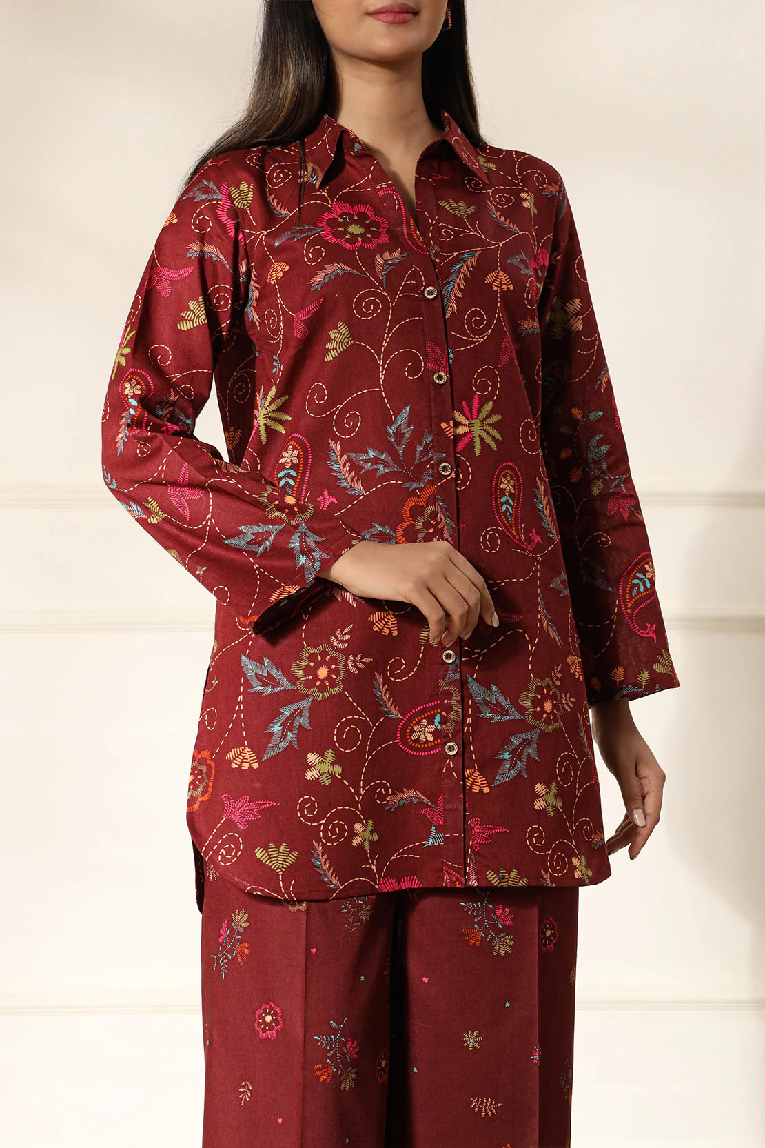 Printed Lawn Stitched 2 Piece (Shirt/Trouser) - Image 5