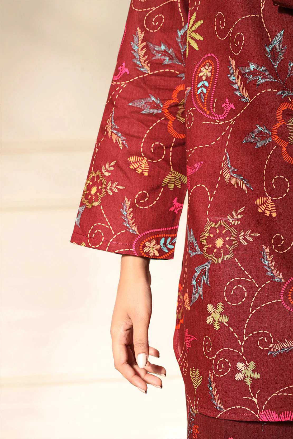 Printed Lawn Stitched 2 Piece (Shirt/Trouser) - Image 7