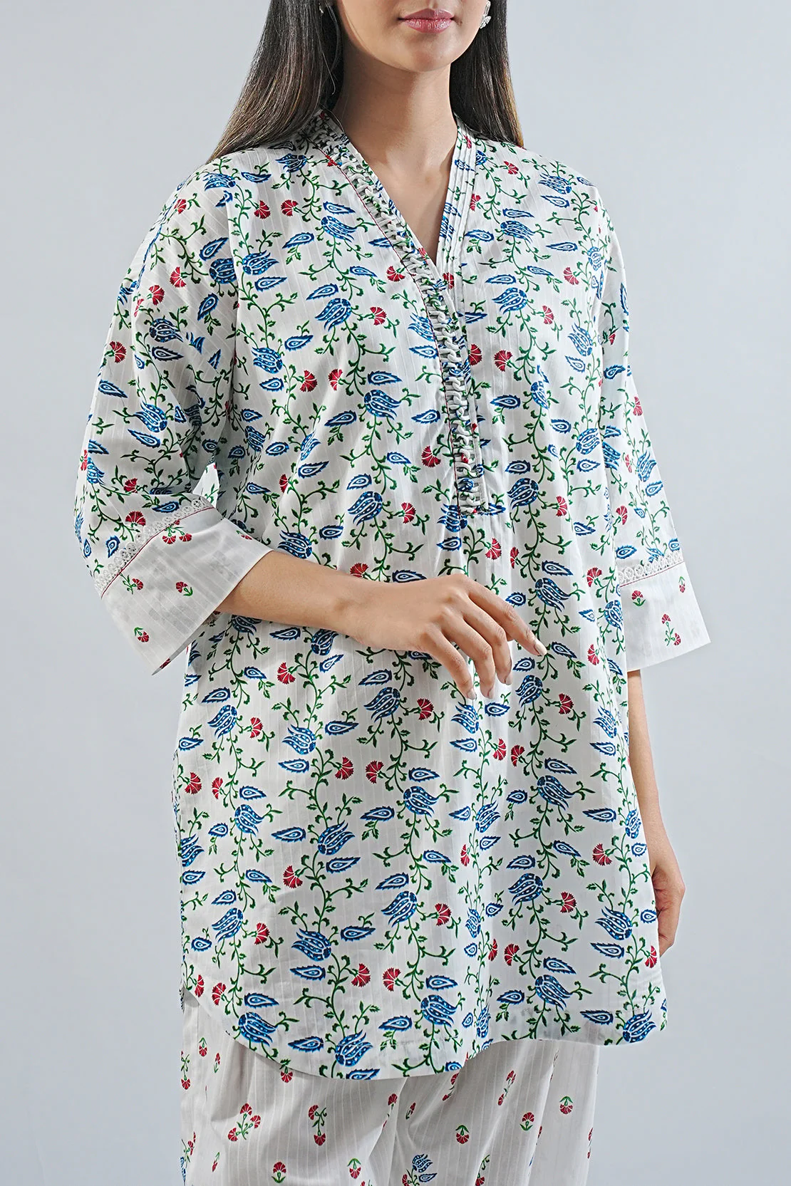 Printed Lawn Stitched 2 Piece (Shirt/Trouser)