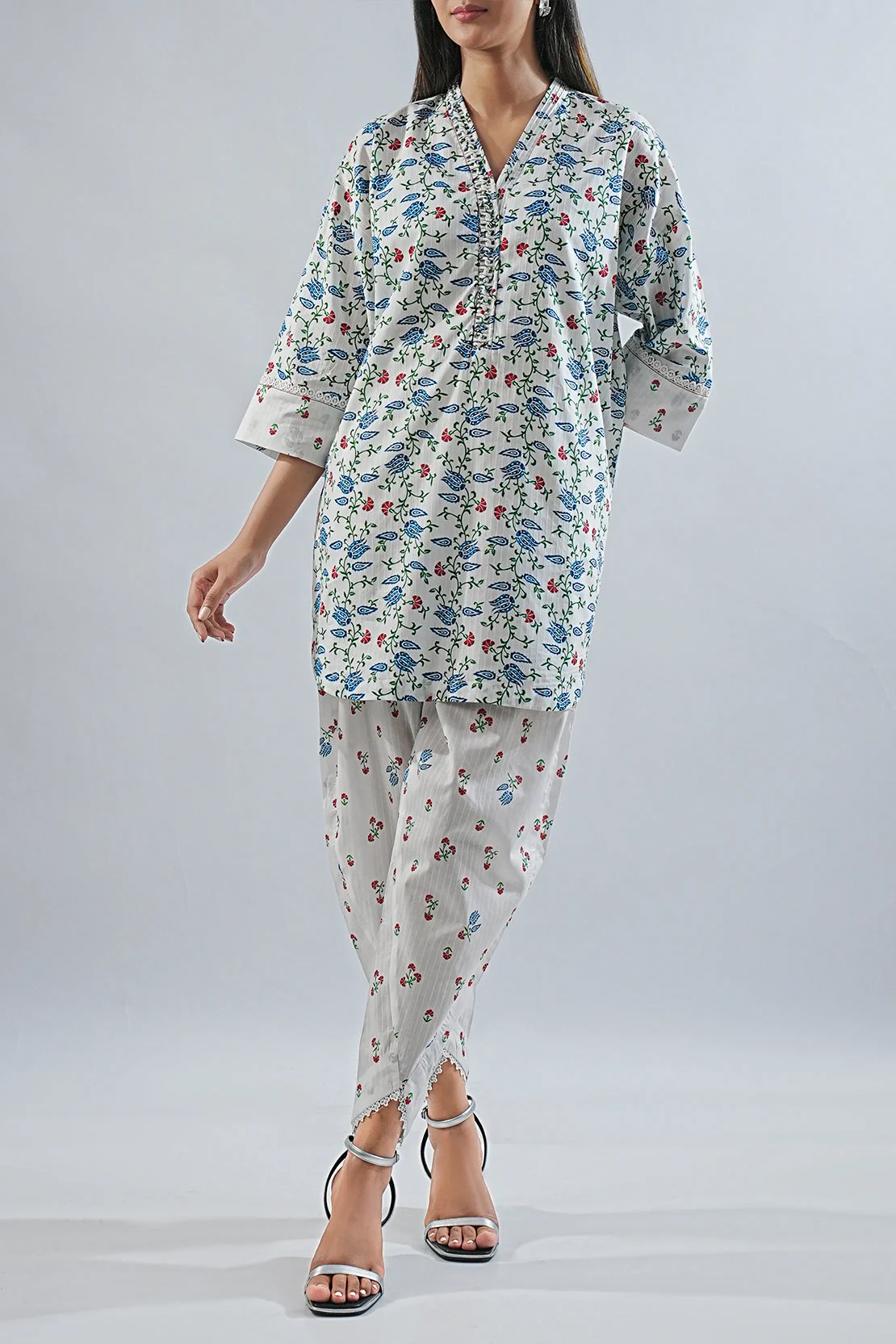 Printed Lawn Stitched 2 Piece (Shirt/Trouser) - Image 3