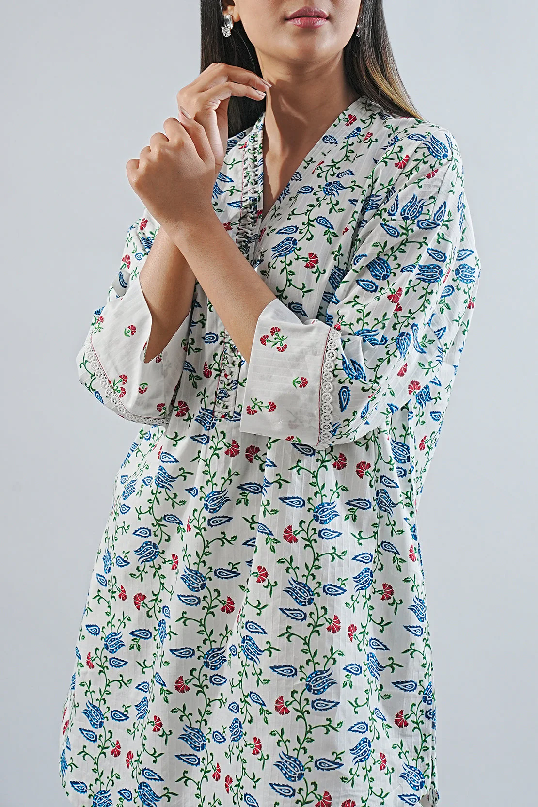 Printed Lawn Stitched 2 Piece (Shirt/Trouser) - Image 7