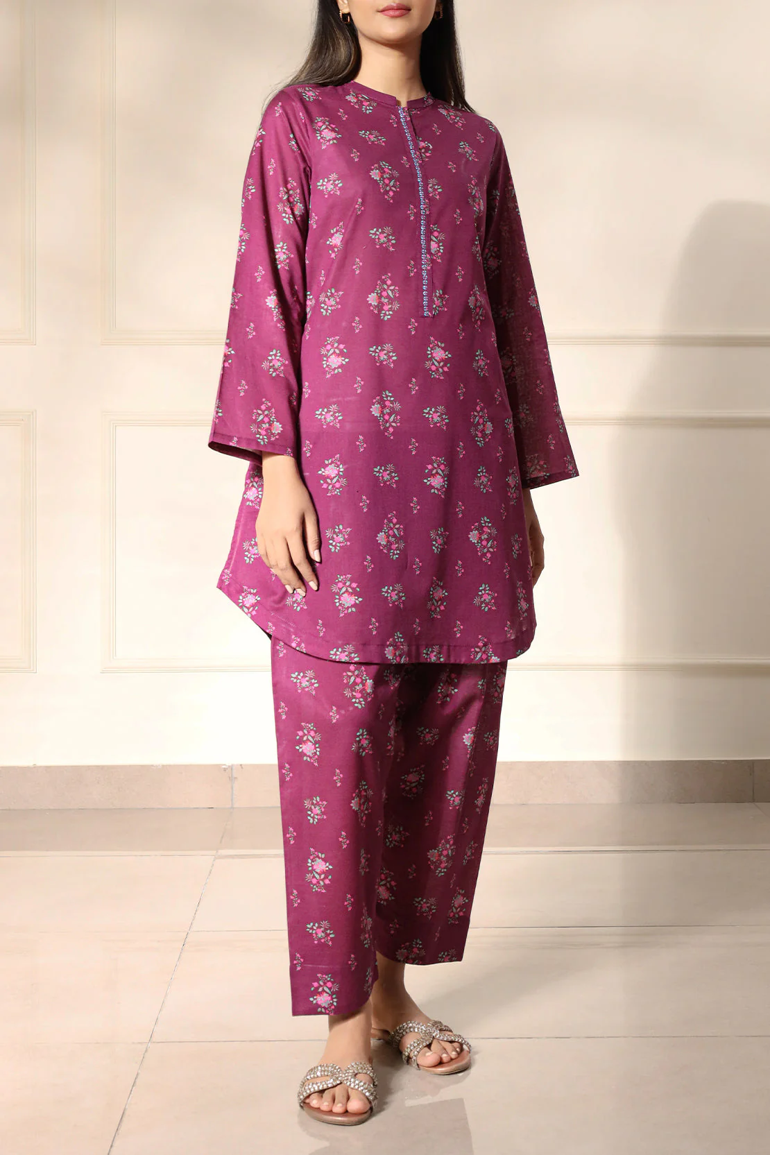 Printed Lawn Stitched 2 Piece (Shirt/Trouser) - Image 2