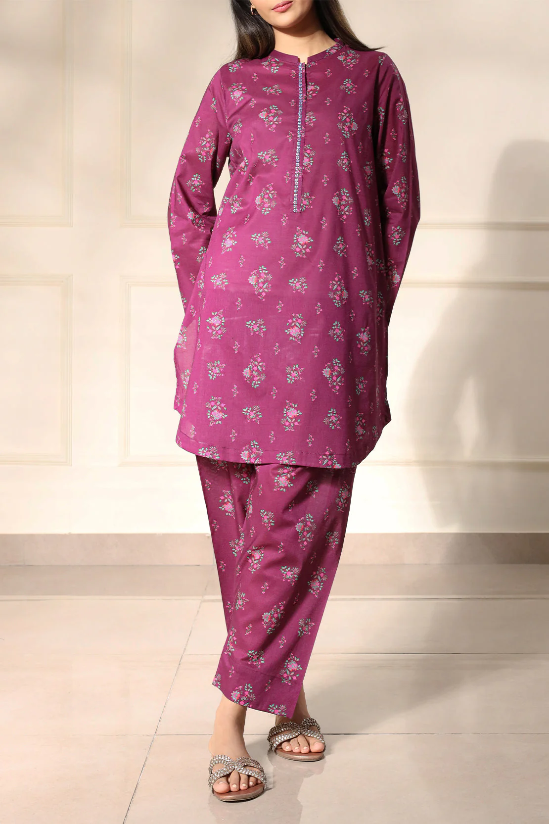 Printed Lawn Stitched 2 Piece (Shirt/Trouser) - Image 3