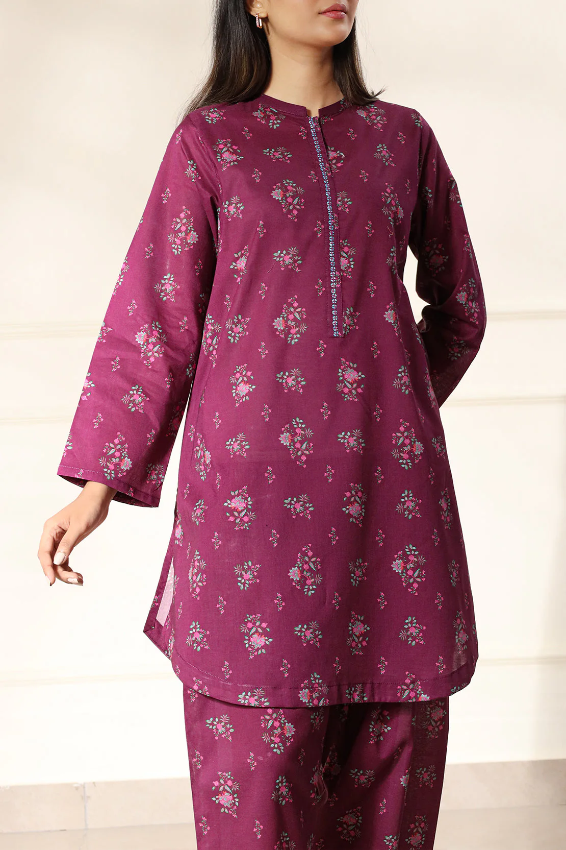 Printed Lawn Stitched 2 Piece (Shirt/Trouser) - Image 4