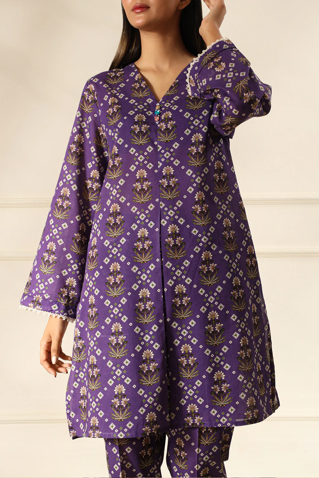 Printed Lawn Stitched 2 Piece (Shirt/Trouser)