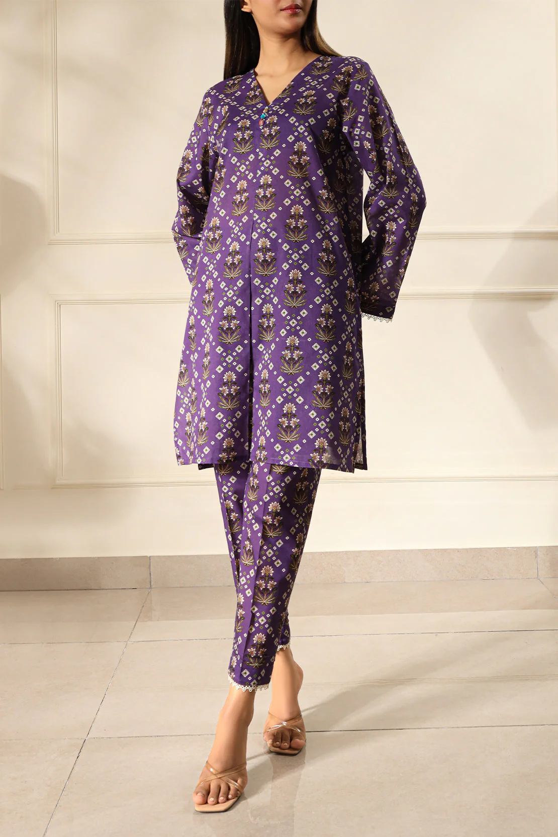 Printed Lawn Stitched 2 Piece (Shirt/Trouser) - Image 2