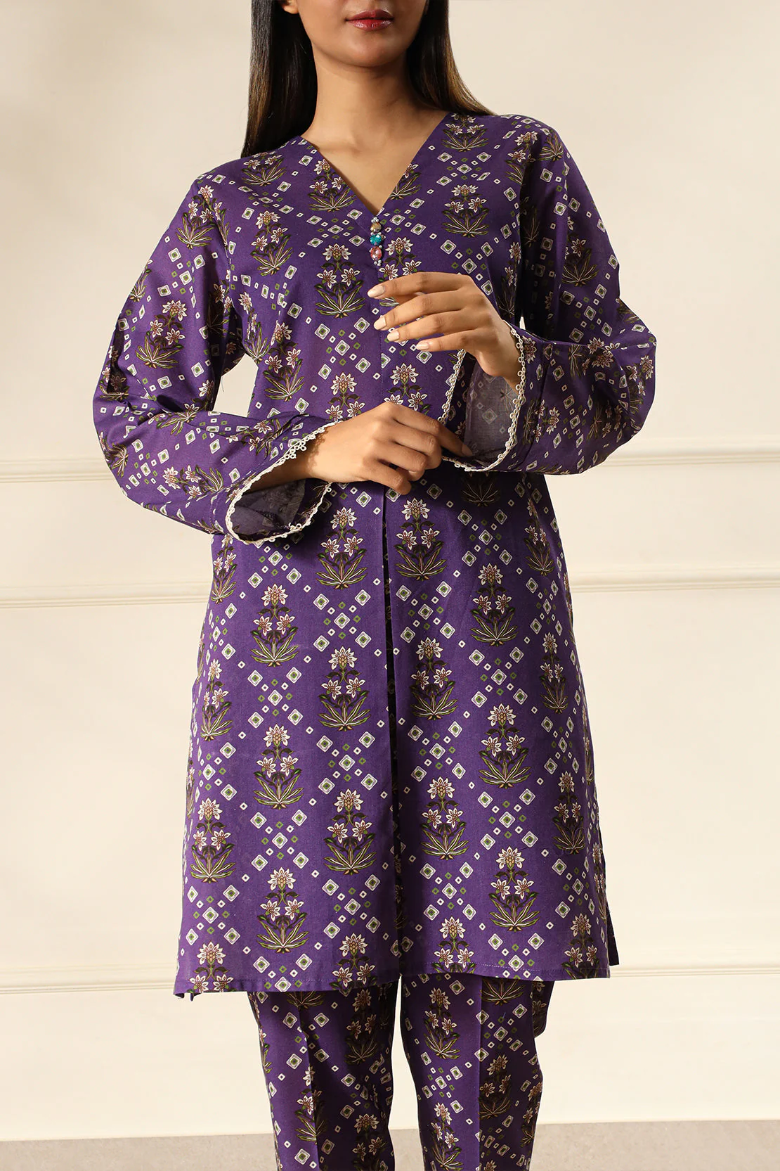 Printed Lawn Stitched 2 Piece (Shirt/Trouser) - Image 4