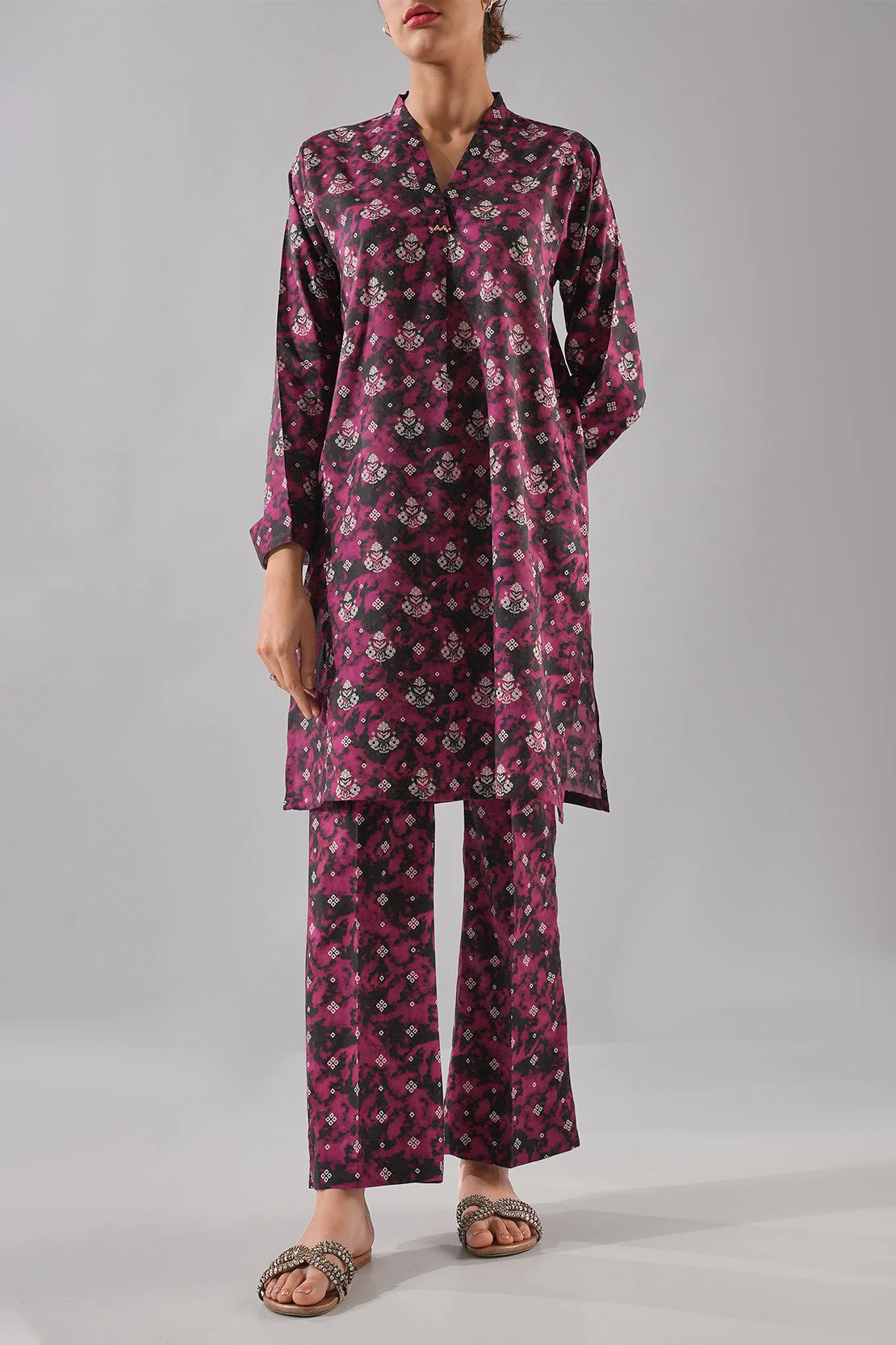 Printed Lawn Stitched 2 Piece (Shirt/Trouser) - Image 2