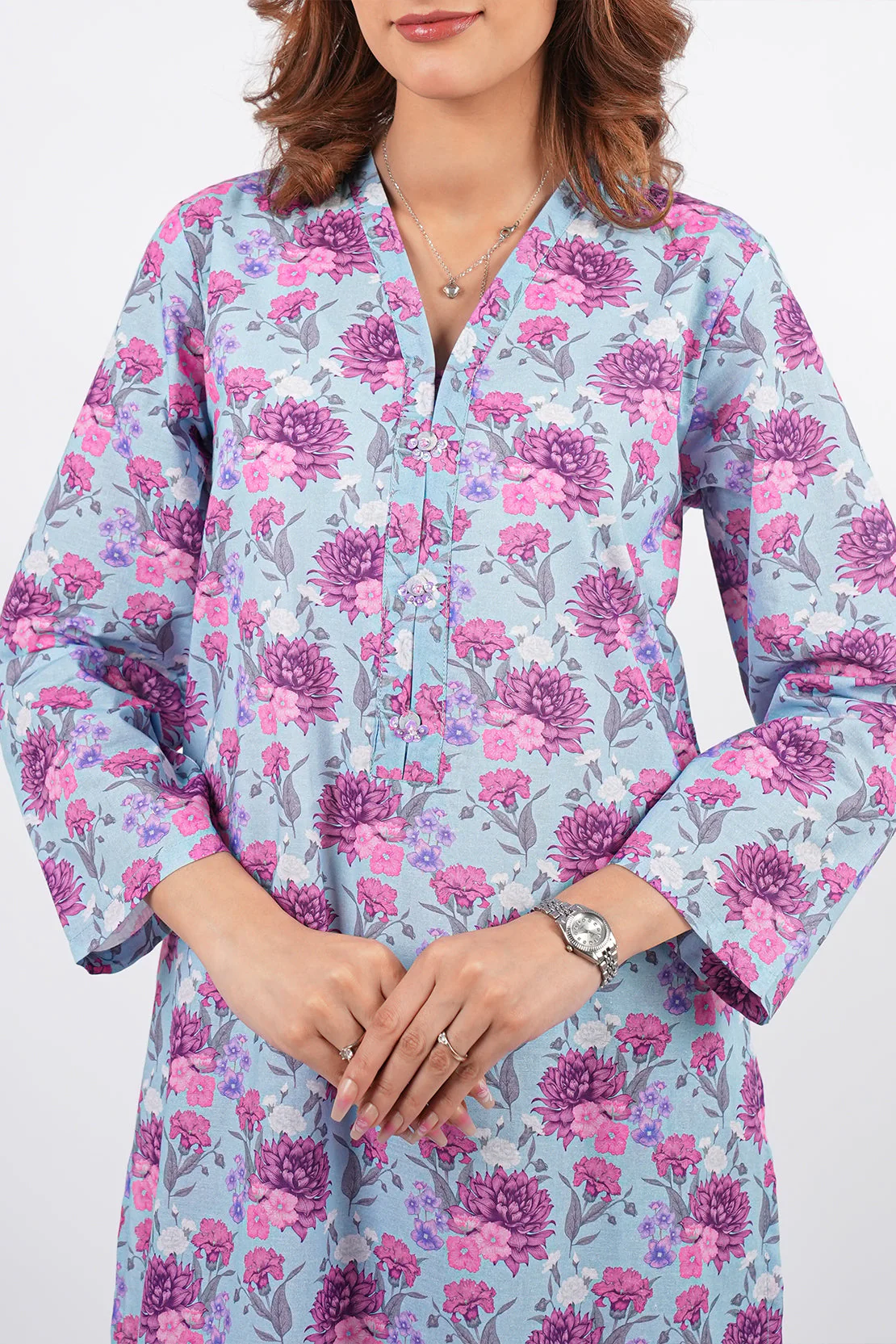 Printed Lawn Stitched 2 Piece (Shirt/Trouser)