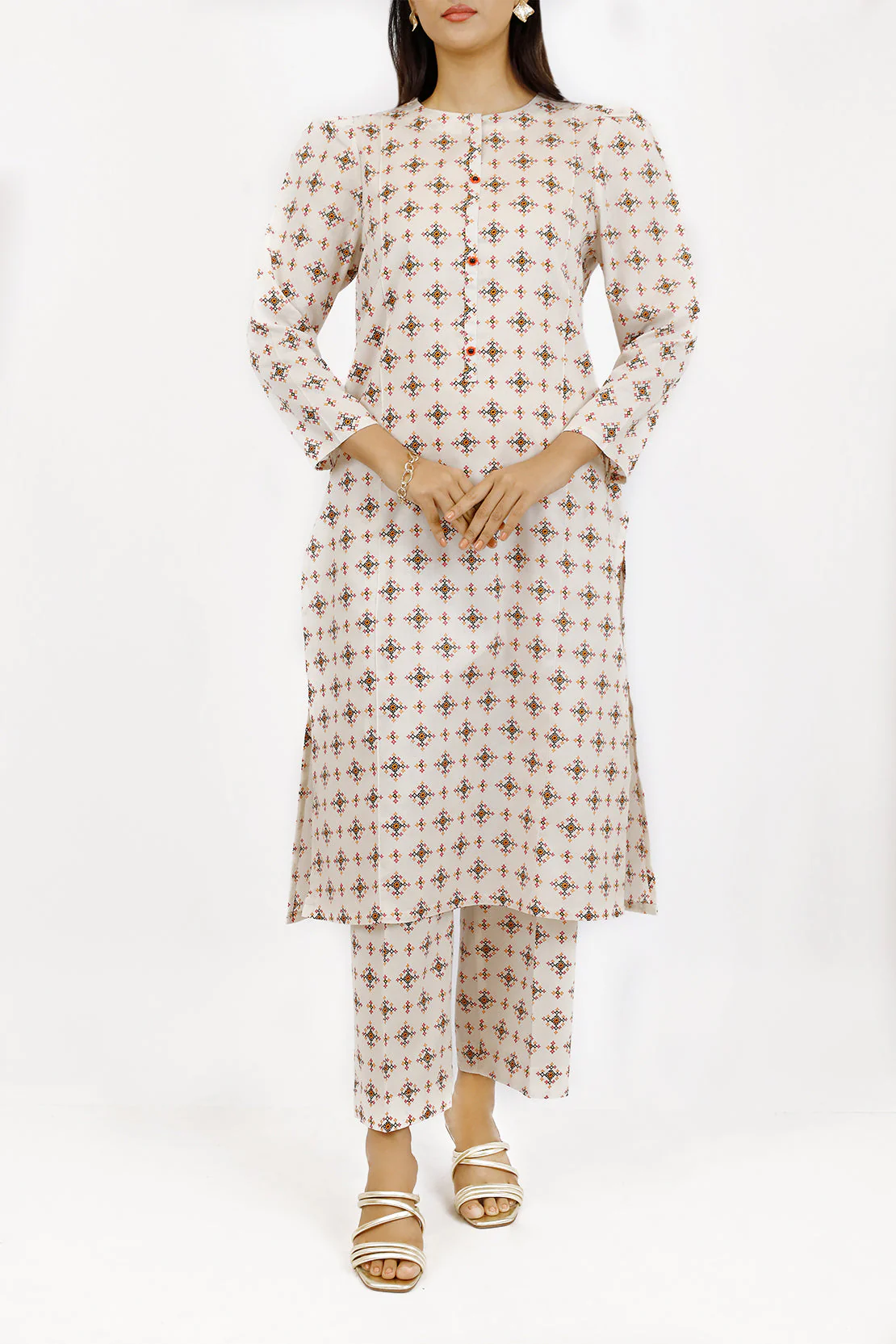 Printed Lawn Stitched 2 Piece (Shirt/Trouser) - Image 2
