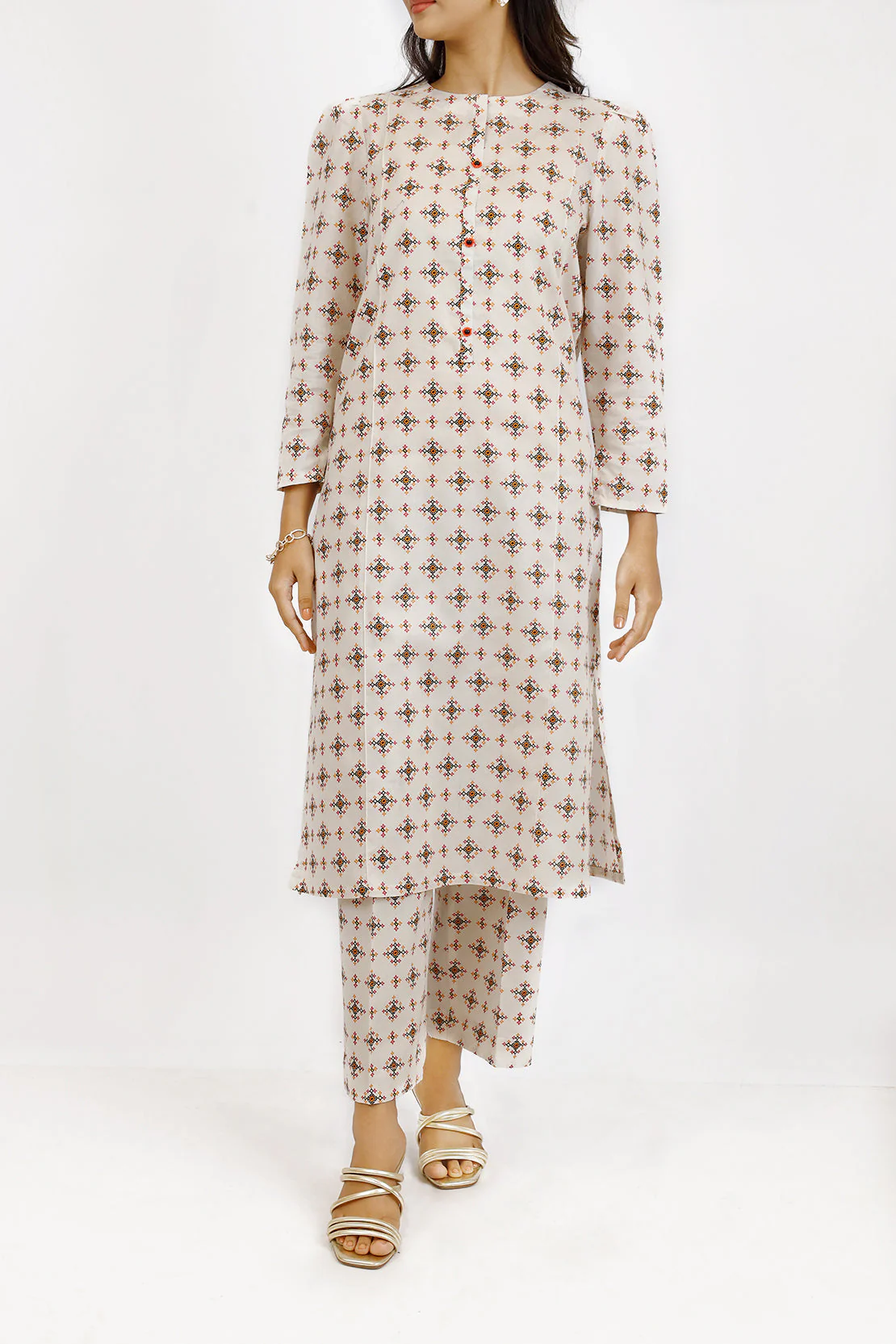Printed Lawn Stitched 2 Piece (Shirt/Trouser) - Image 7