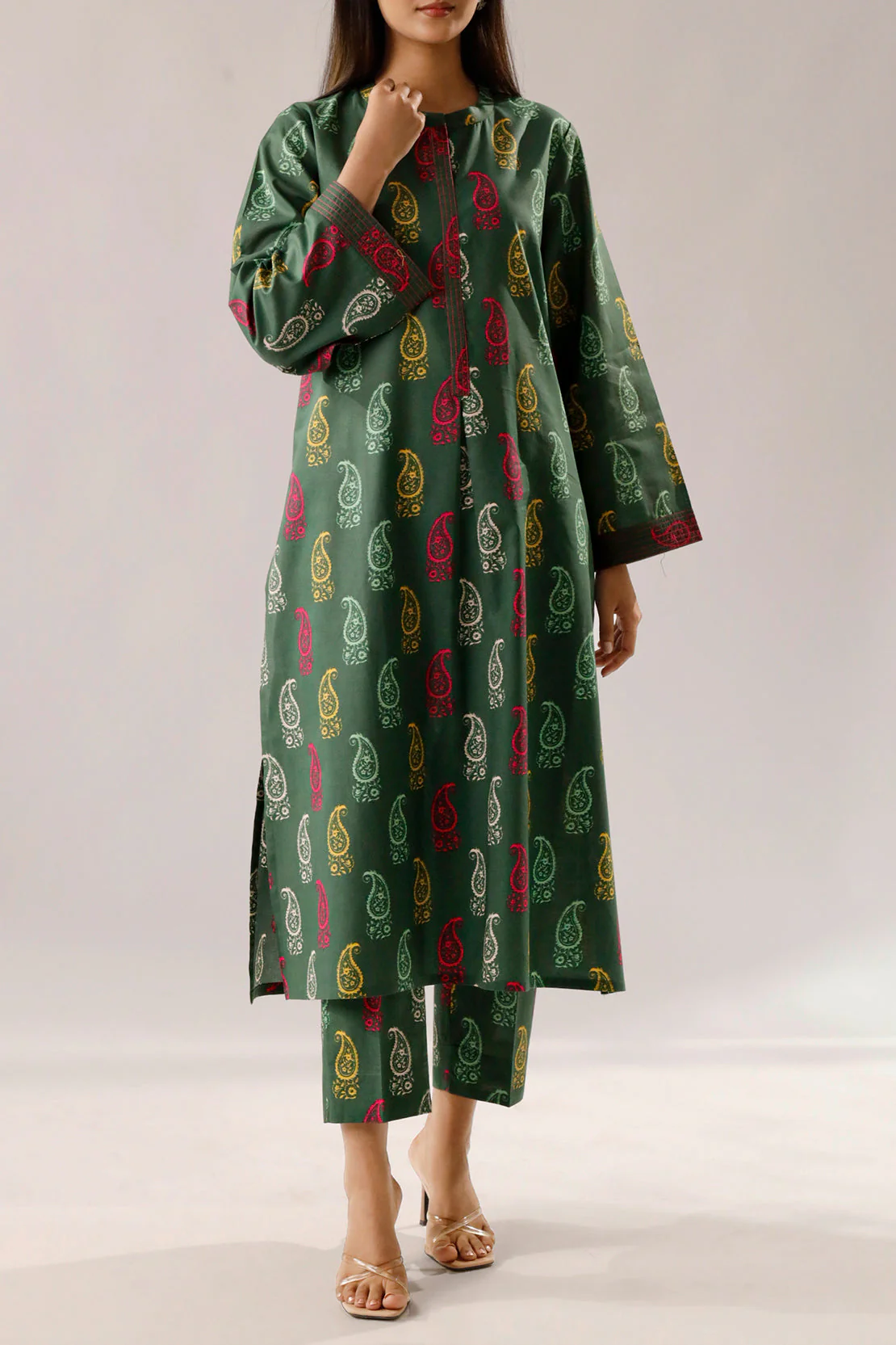 Printed Lawn Stitched 2 Piece (Shirt/Trouser) - Image 3