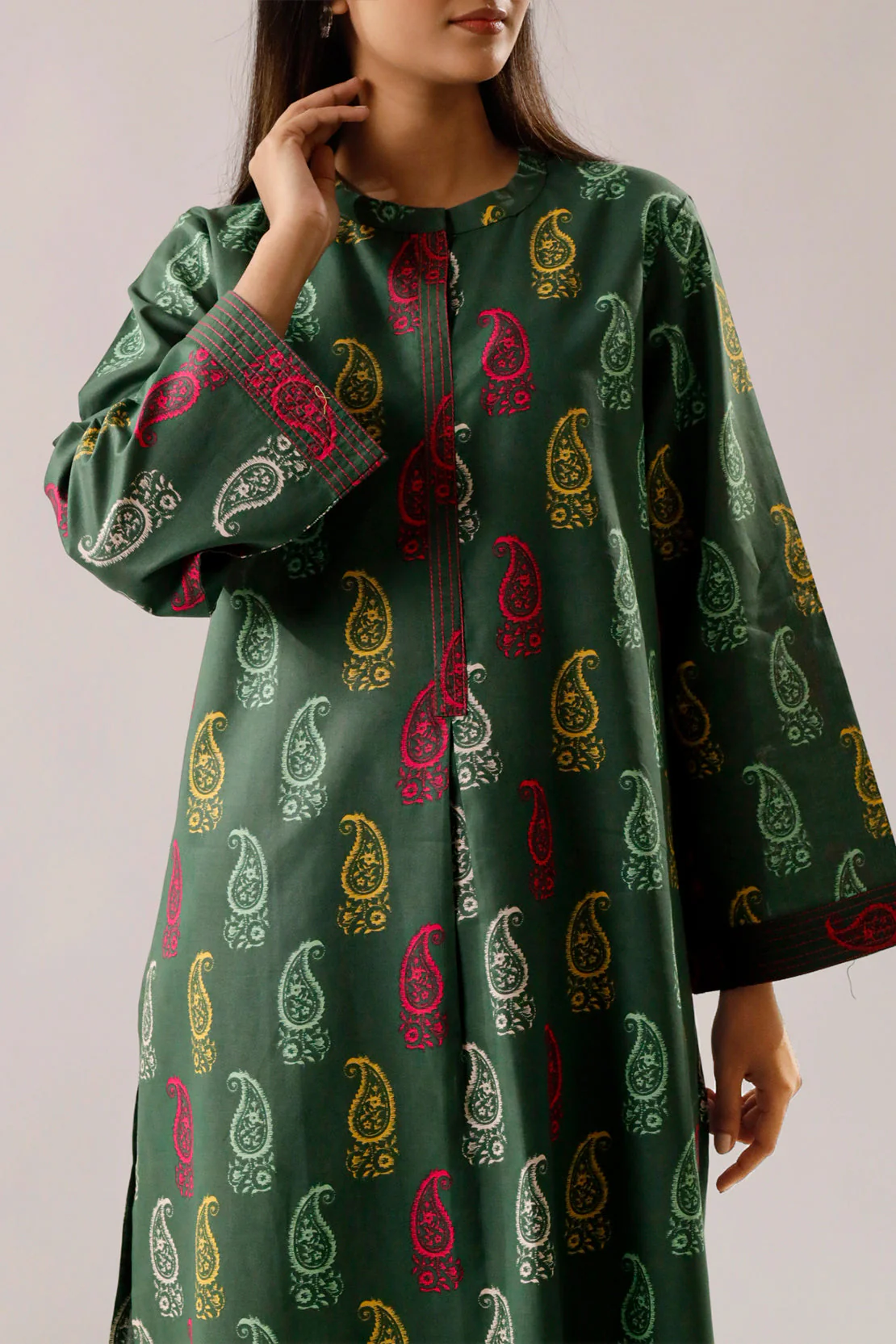 Printed Lawn Stitched 2 Piece (Shirt/Trouser) - Image 4