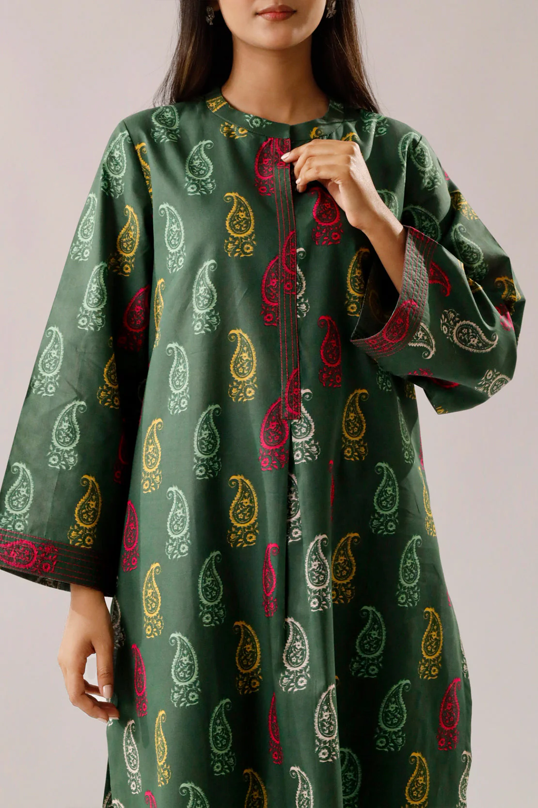 Printed Lawn Stitched 2 Piece (Shirt/Trouser) - Image 5