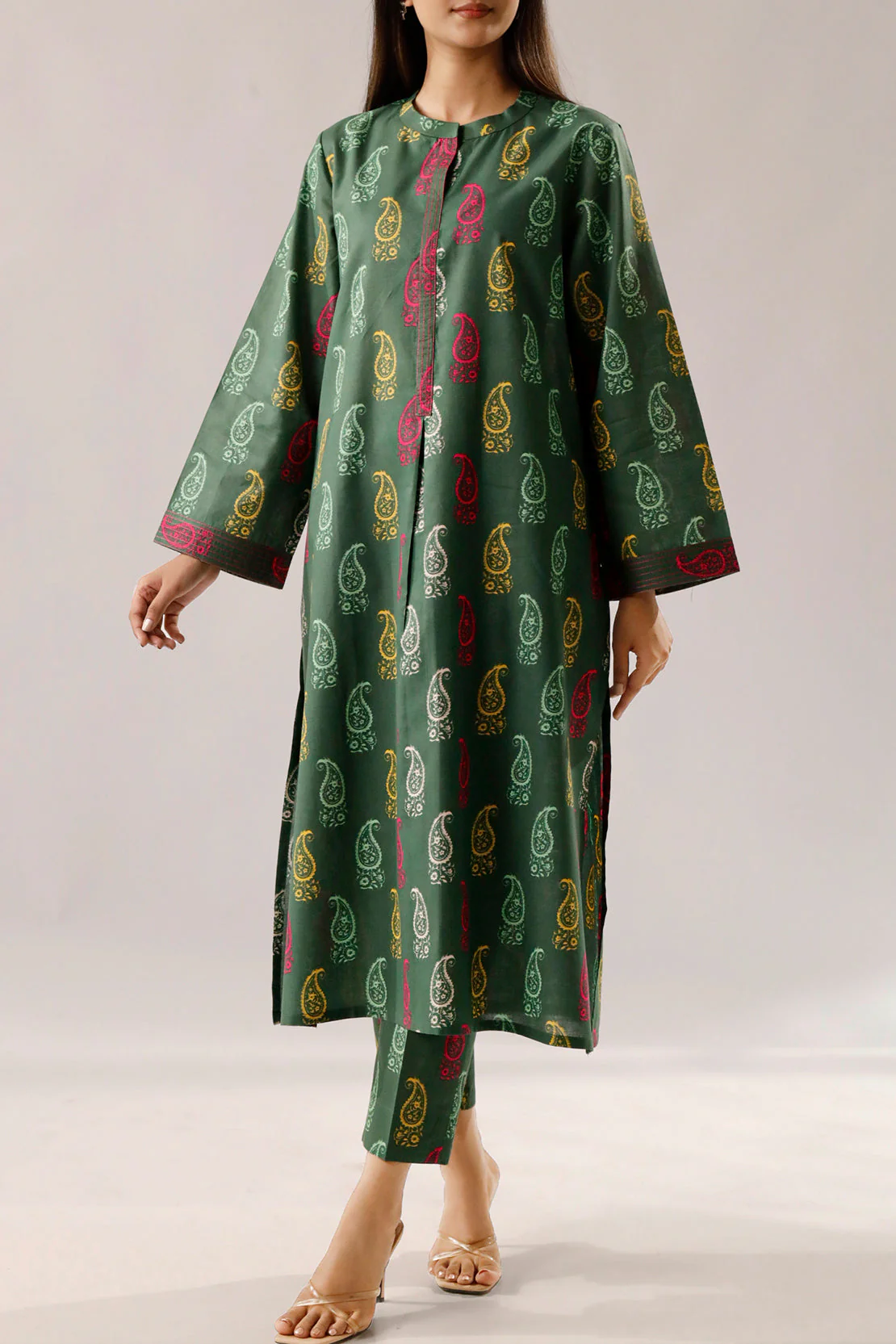 Printed Lawn Stitched 2 Piece (Shirt/Trouser) - Image 9