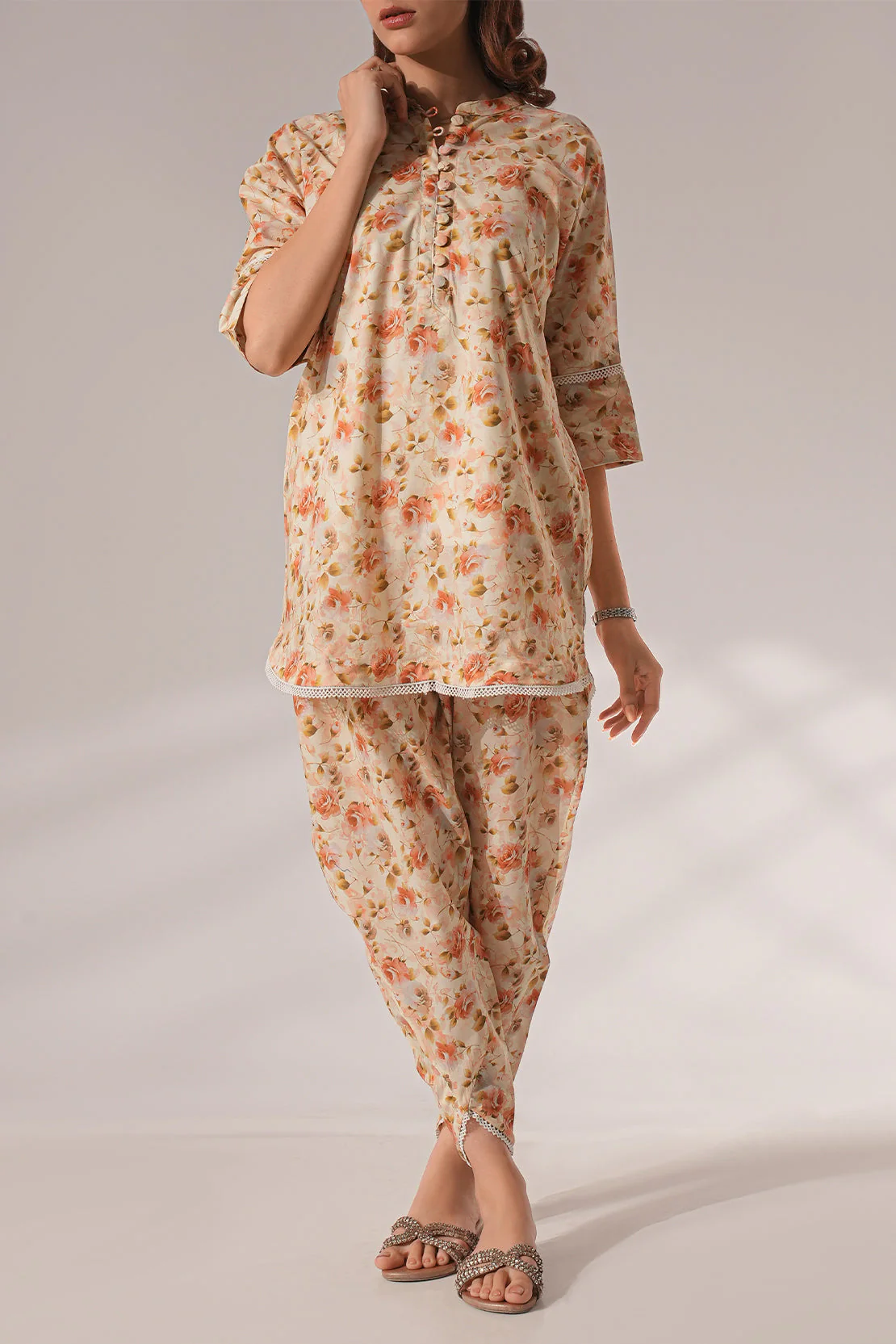 Printed Lawn Stitched 2 Piece (Shirt/Trouser) - Image 3