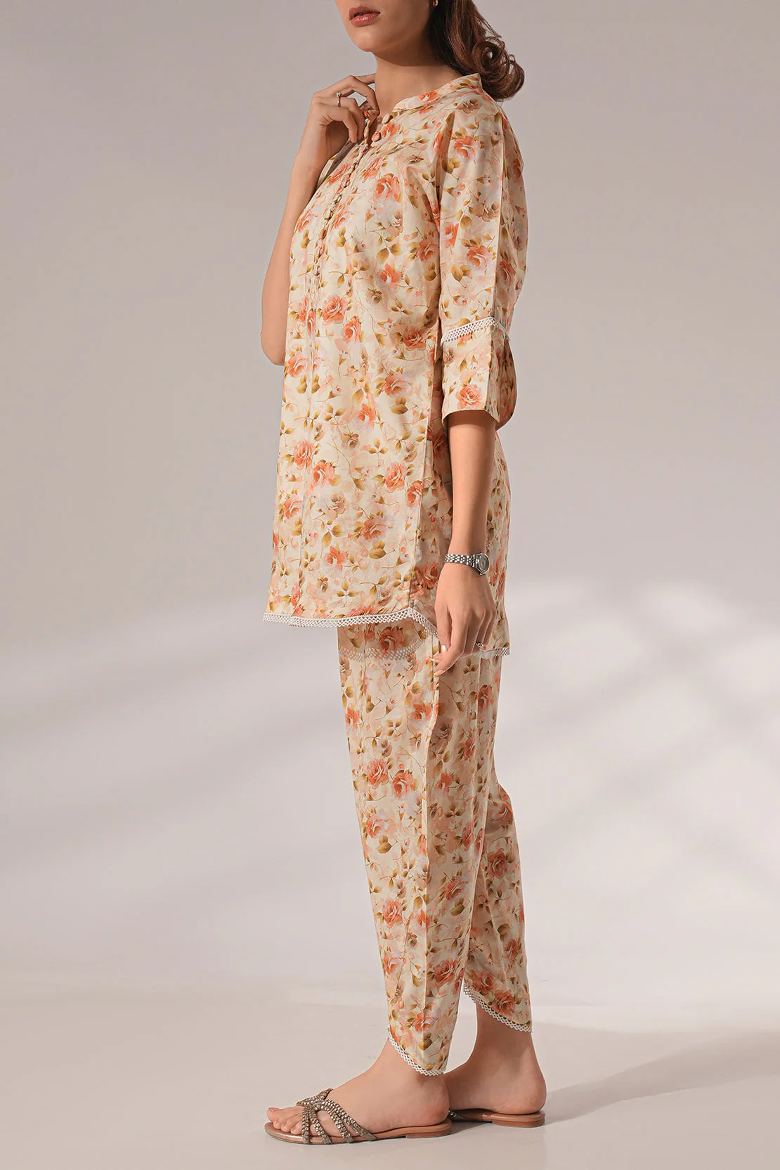 Printed Lawn Stitched 2 Piece (Shirt/Trouser) - Image 4