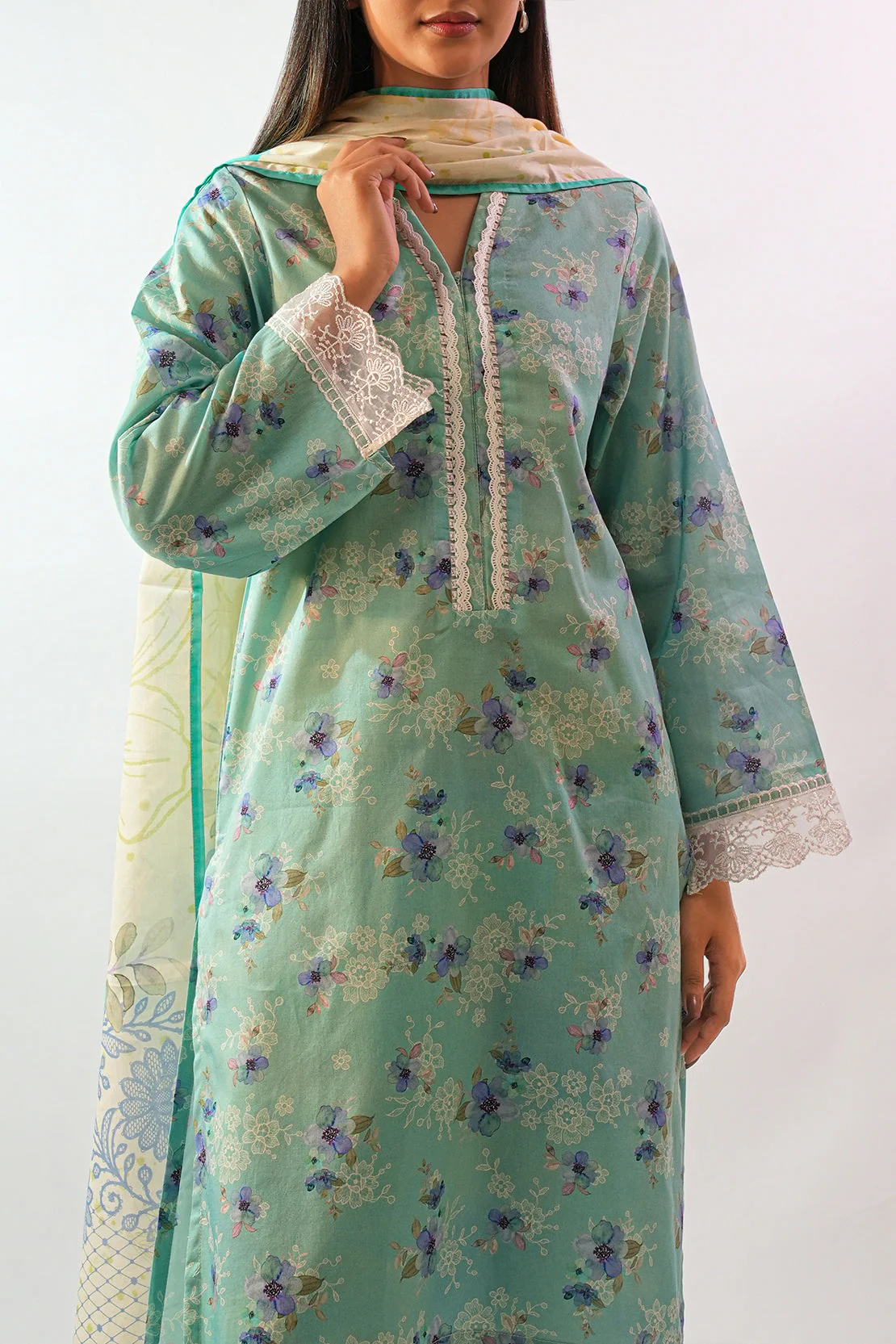 Printed Lawn Stitched 2 Piece (Shirt/Trouser) - Image 5