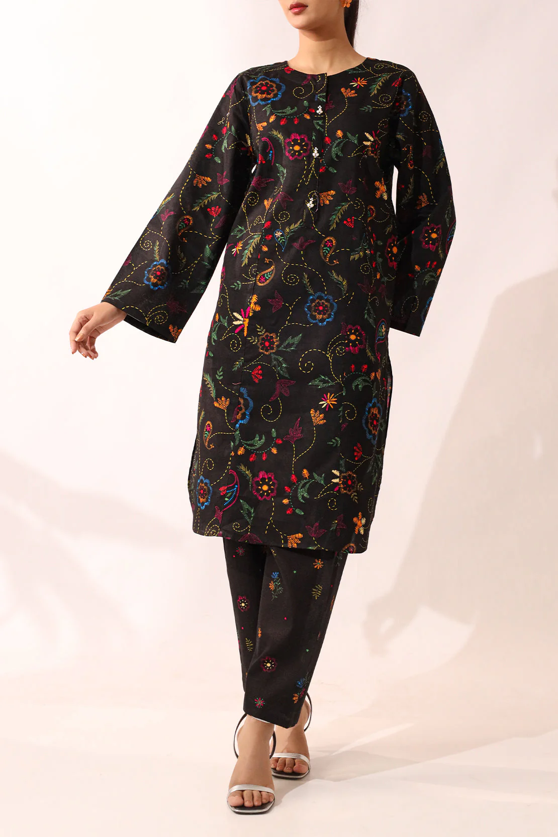 Printed Lawn Stitched 2 Piece (Shirt/Trouser) - Image 3