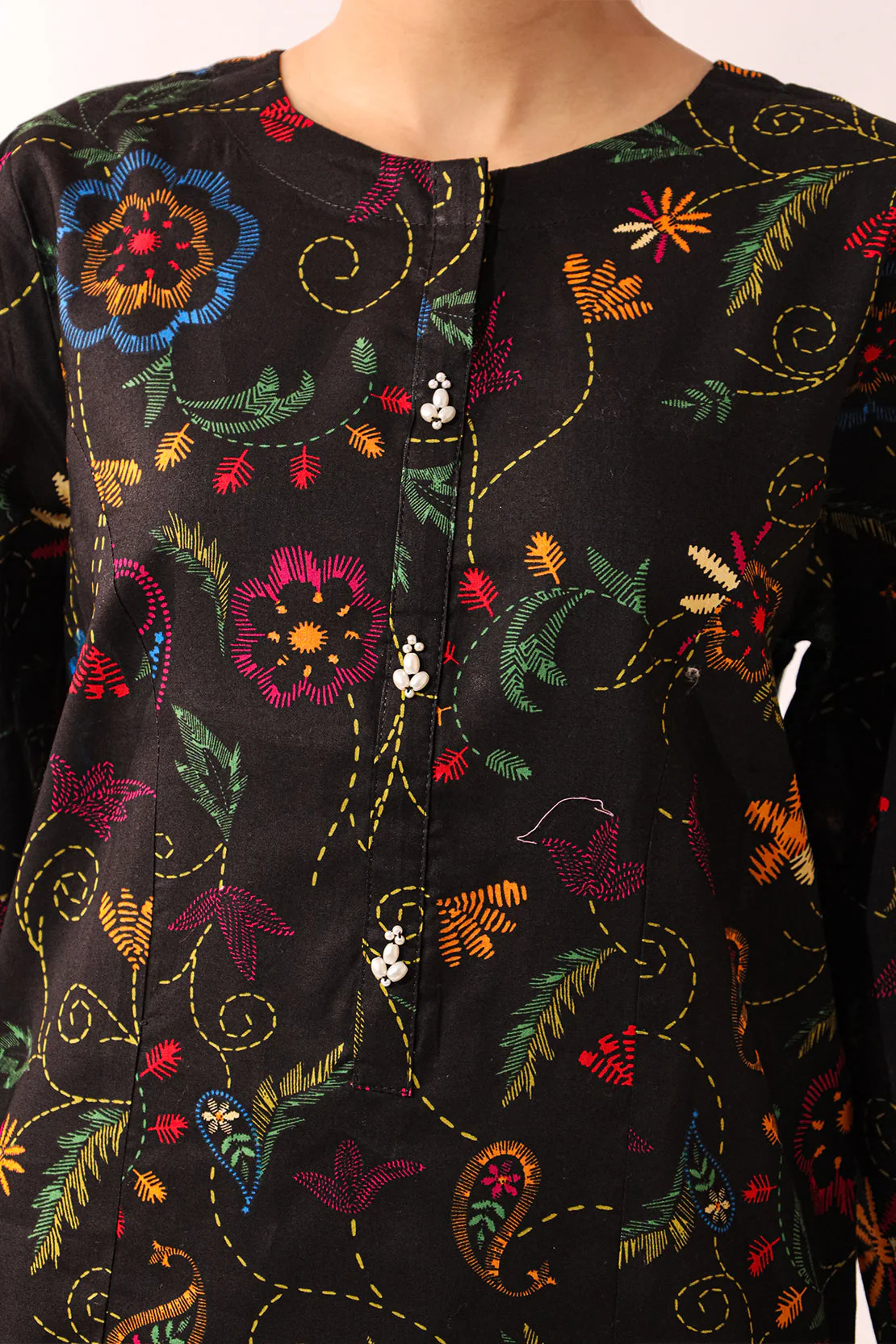 Printed Lawn Stitched 2 Piece (Shirt/Trouser) - Image 7