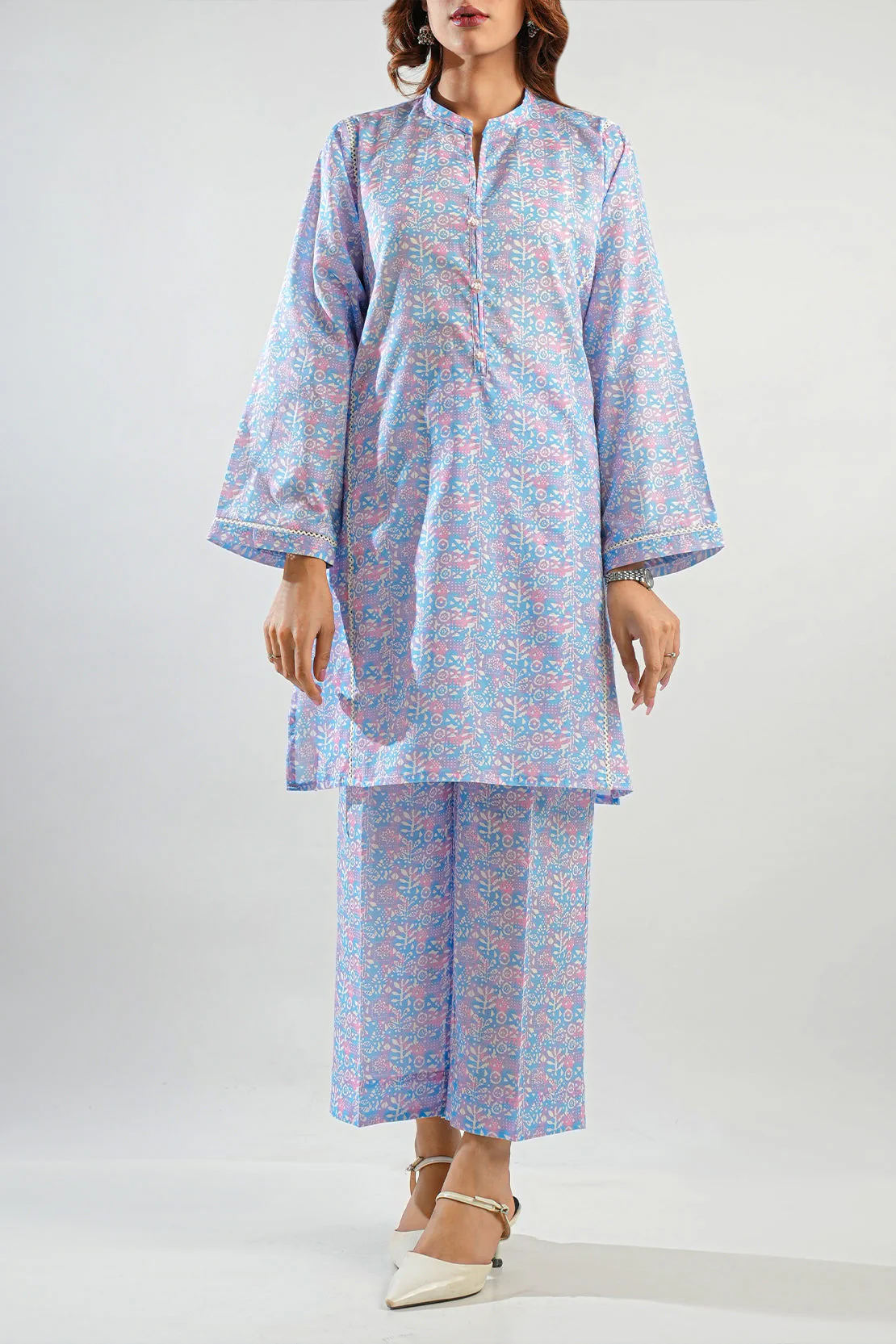 Printed Lawn Stitched 2 Piece (Shirt/Trouser) - Image 2