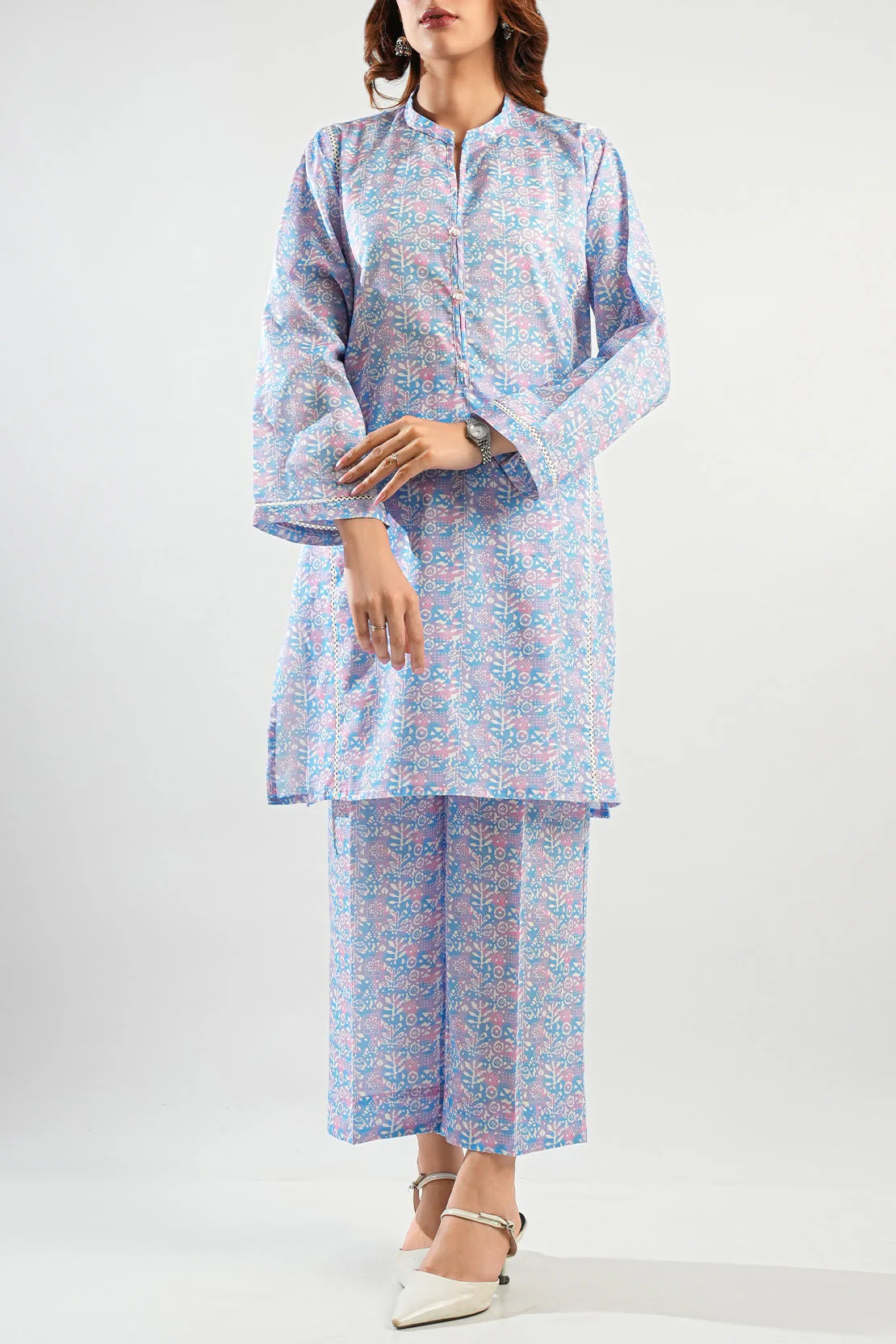 Printed Lawn Stitched 2 Piece (Shirt/Trouser) - Image 3