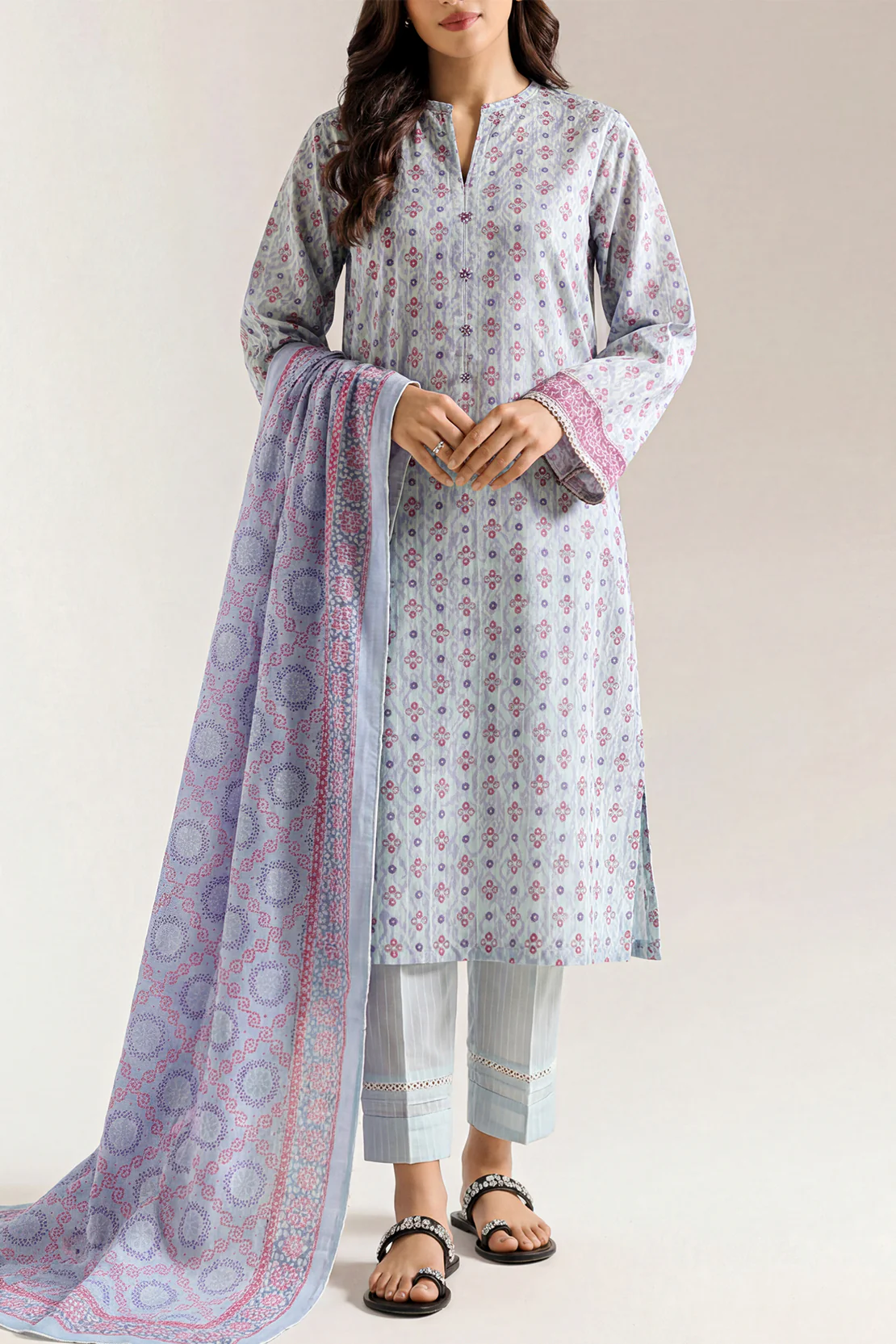 Printed Lawn Stitched 2 Piece (Shirt/Trouser)