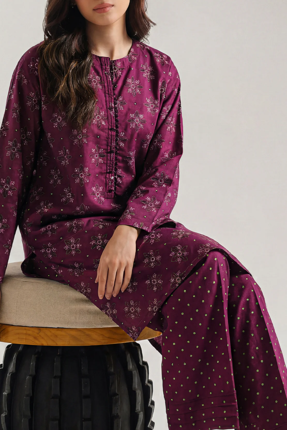 Printed Lawn Stitched 2 Piece (Shirt/Trouser) - Image 2