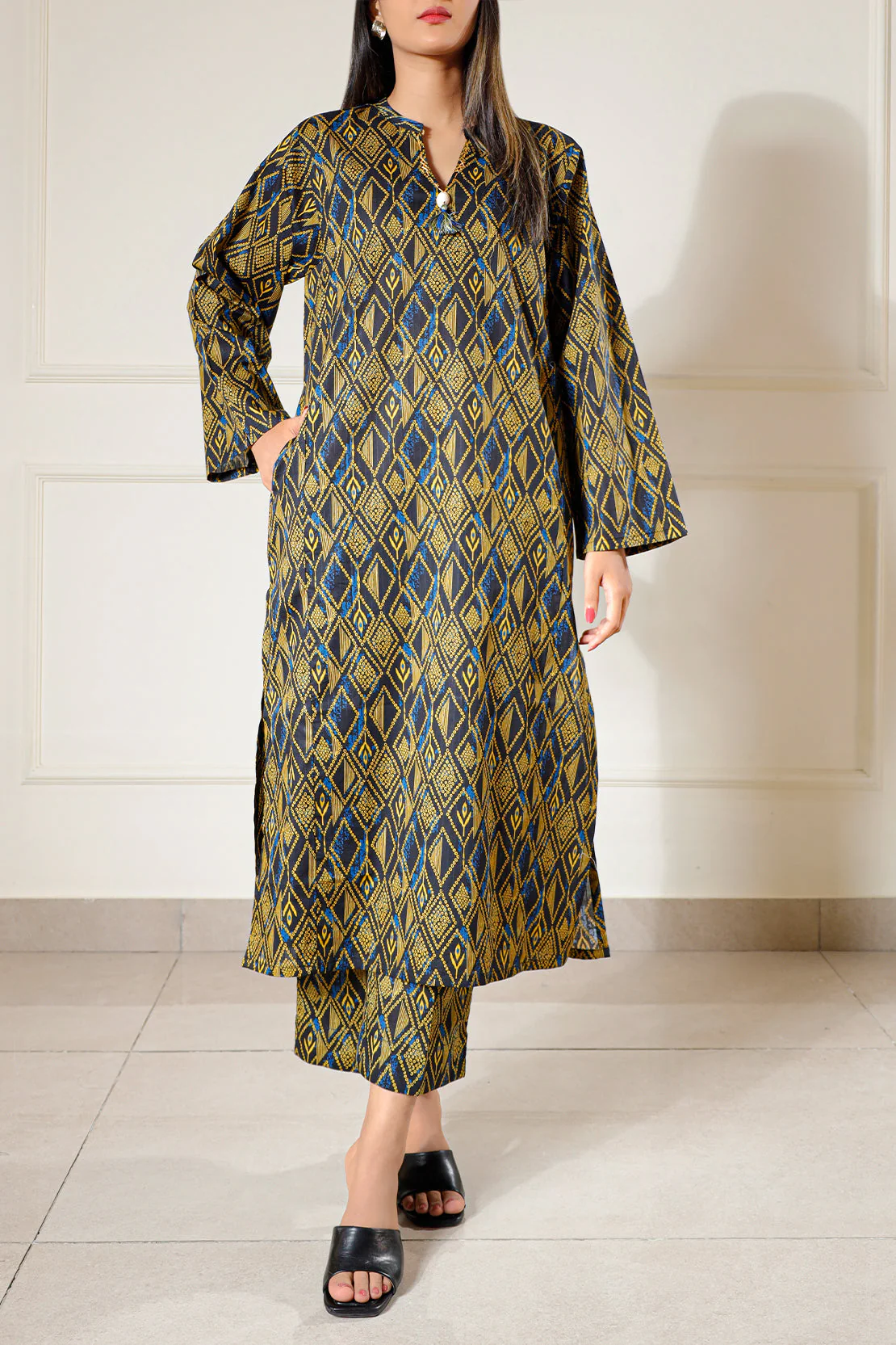 Printed Lawn Stitched 2 Piece (Shirt/Trouser) - Image 3