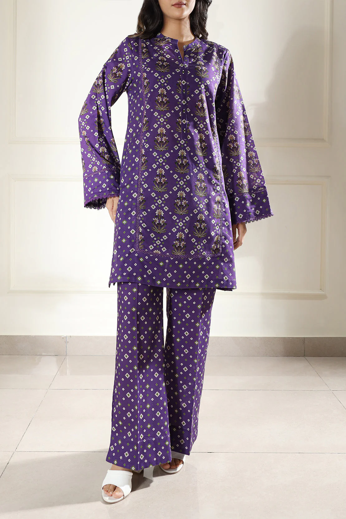 Printed Lawn Stitched 2 Piece (Shirt/Trouser) - Image 2