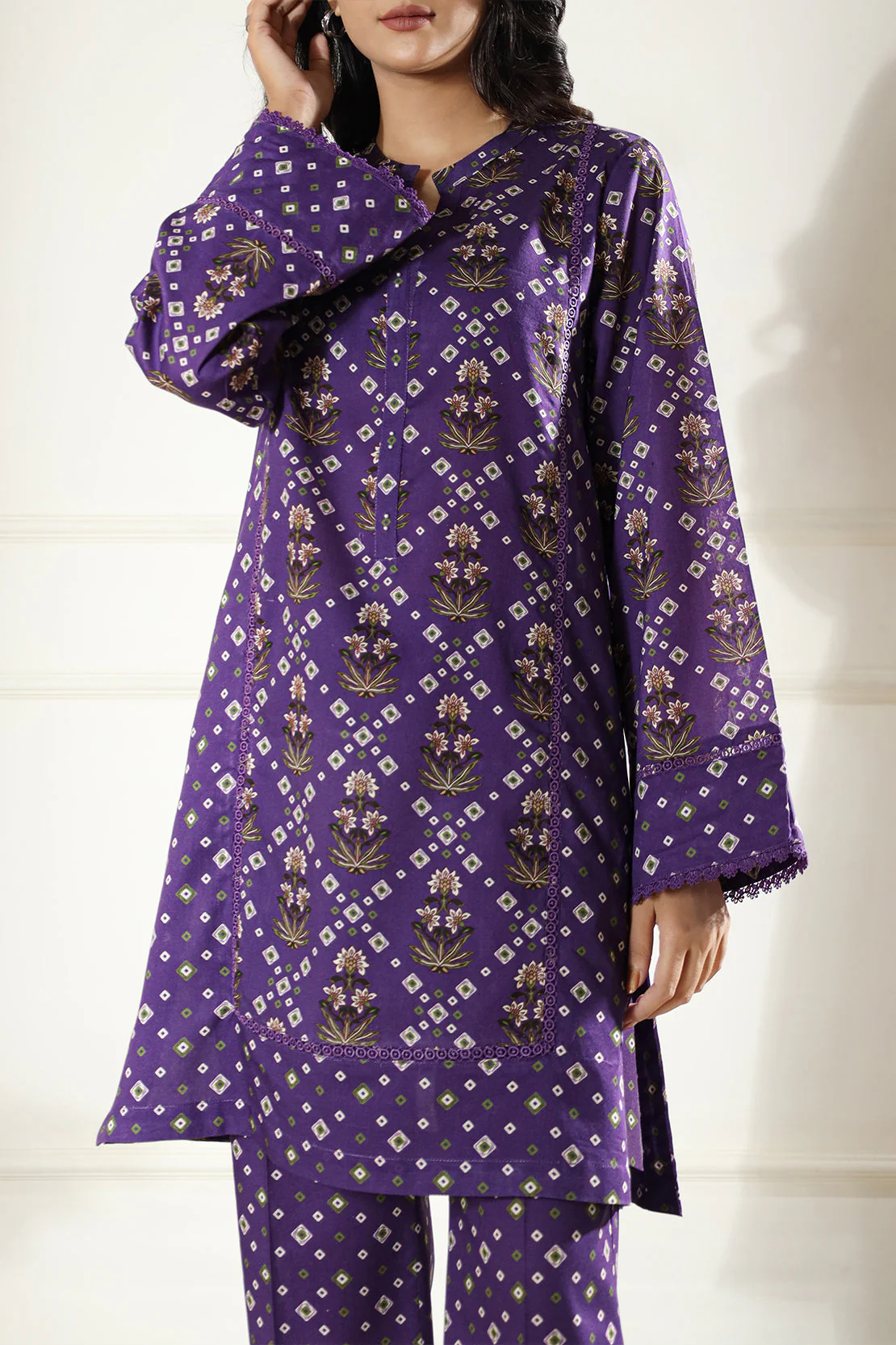 Printed Lawn Stitched 2 Piece (Shirt/Trouser) - Image 4