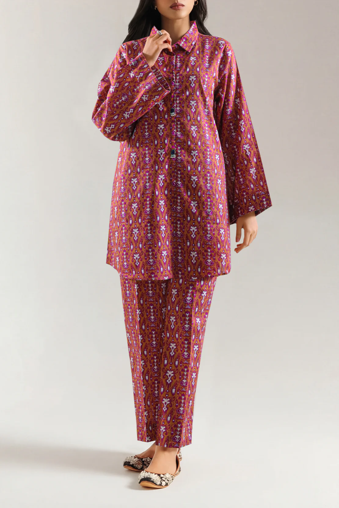 Printed Lawn Stitched 2 Piece (Shirt/Trouser)