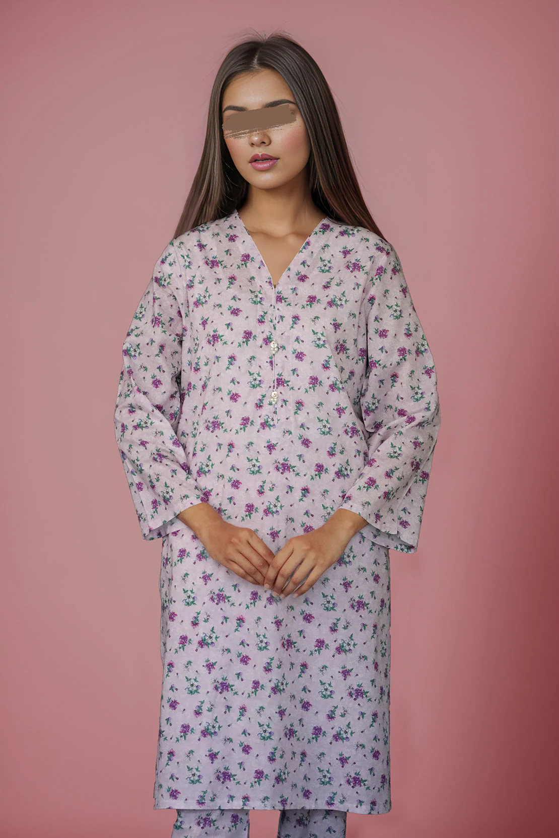 Printed Lawn Stitched 2 Piece (Shirt/Trouser) - Image 2