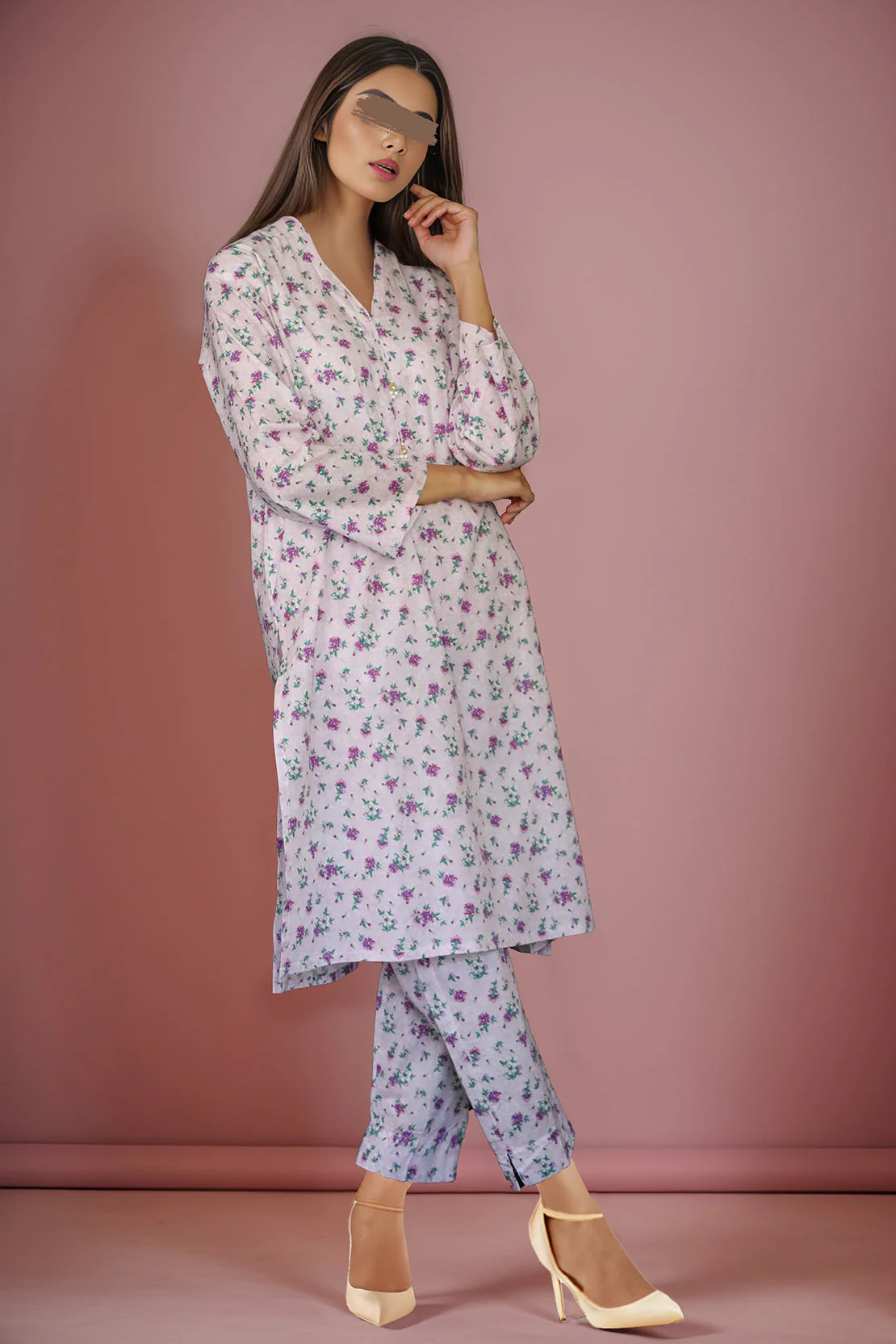 Printed Lawn Stitched 2 Piece (Shirt/Trouser) - Image 3