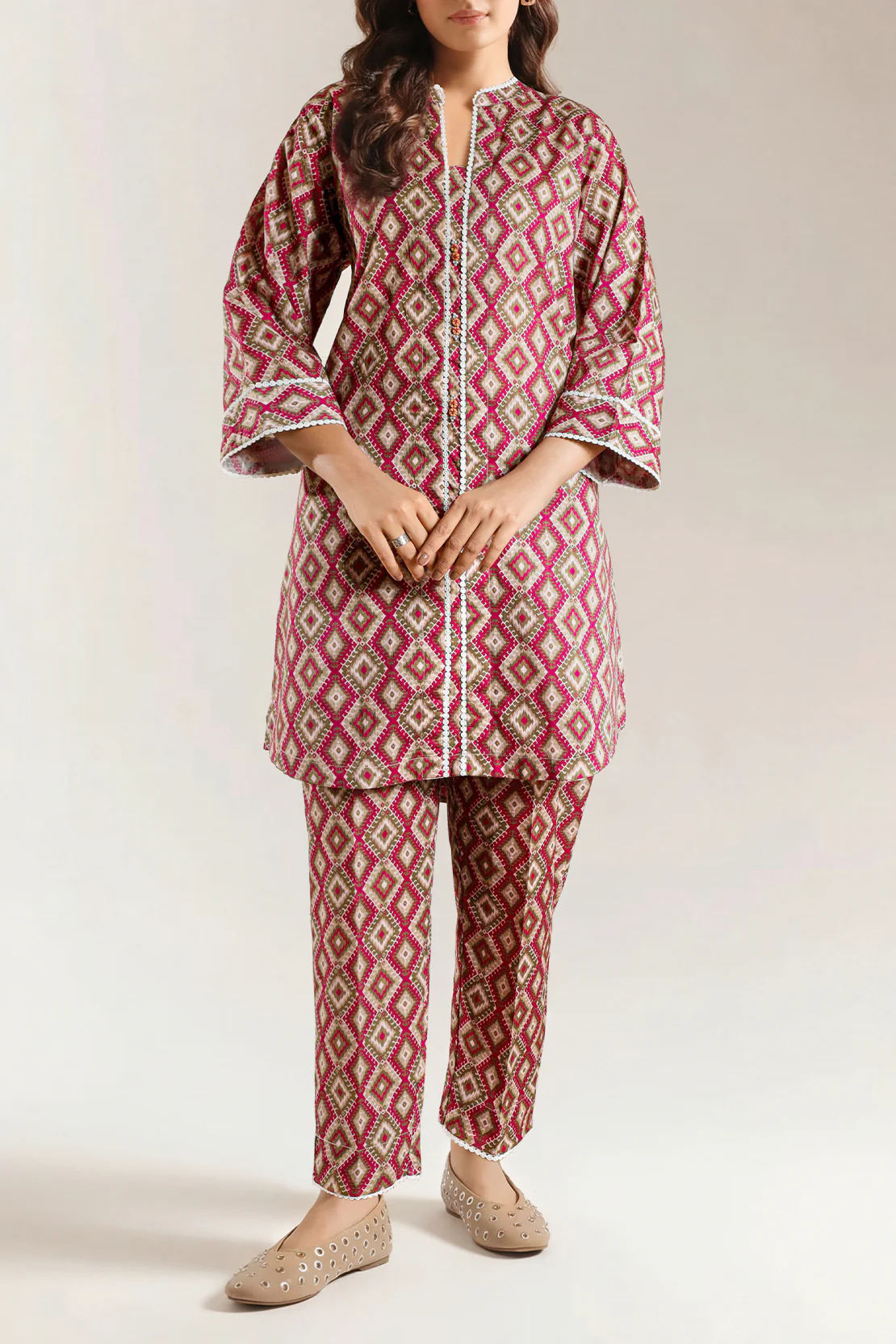Printed Lawn Stitched 2 Piece (Shirt/Trouser)