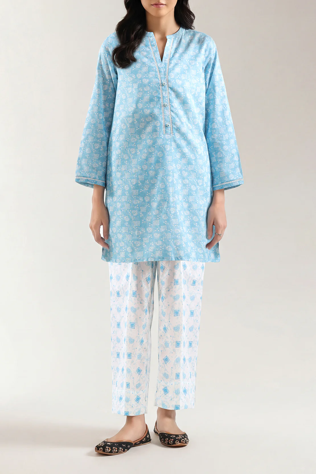 Printed Lawn Stitched 2 Piece (Shirt/Trouser)